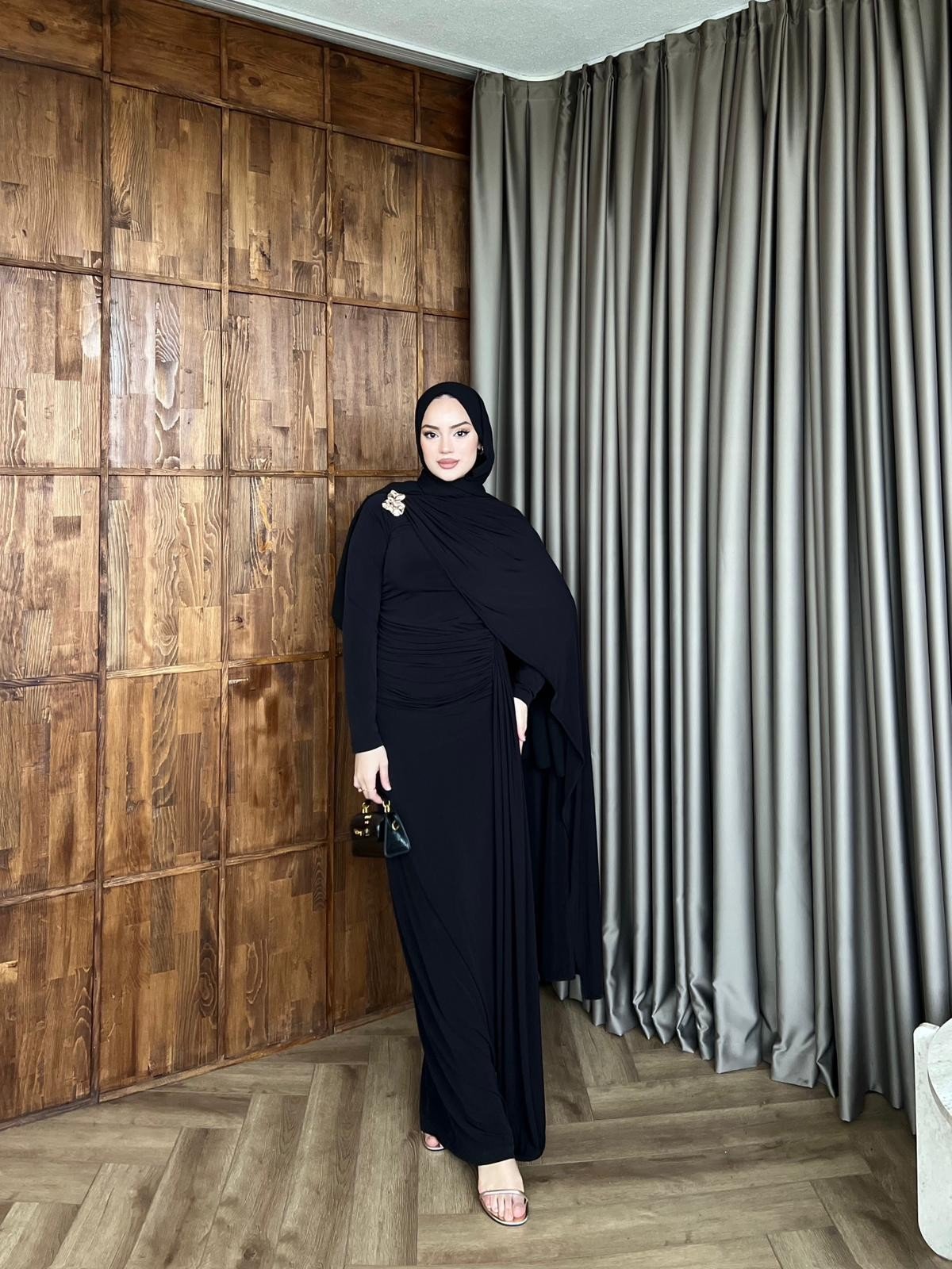 Sandy Arabic Elbise - Siyah