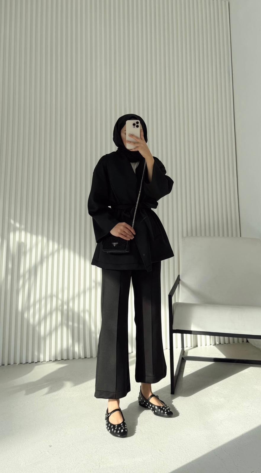 Scuba Pantolonlu Takım - Siyah