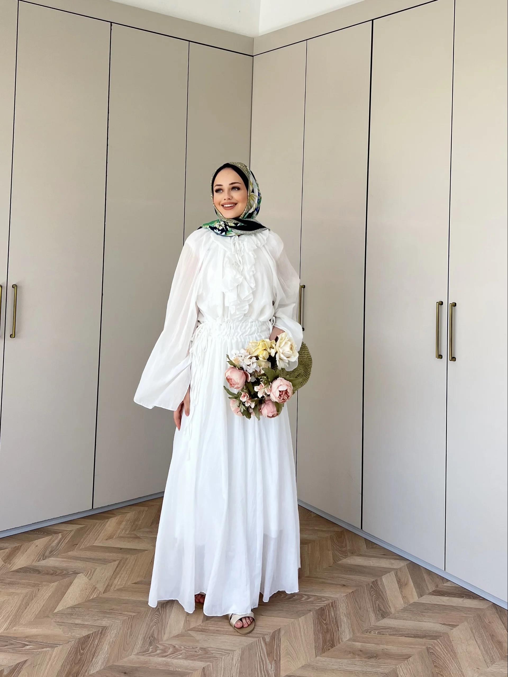 Sedalla Tasarım Elbise - Beyaz