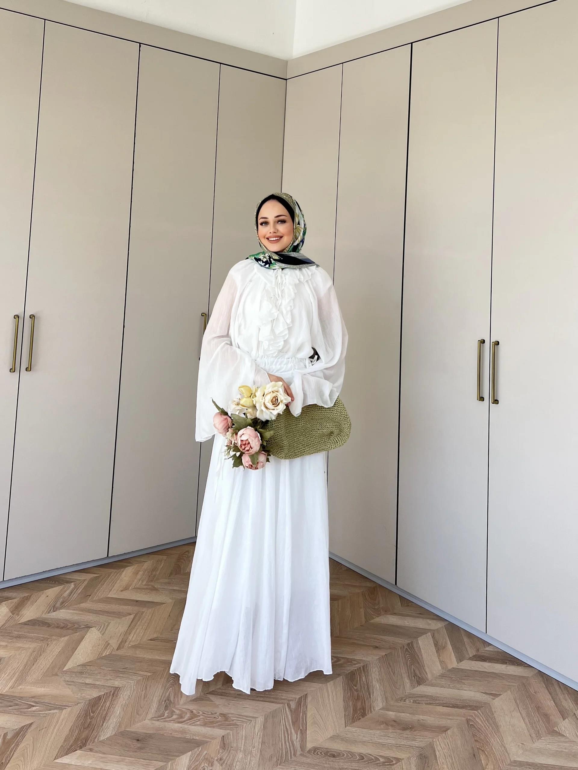 Sedalla Tasarım Elbise - Beyaz