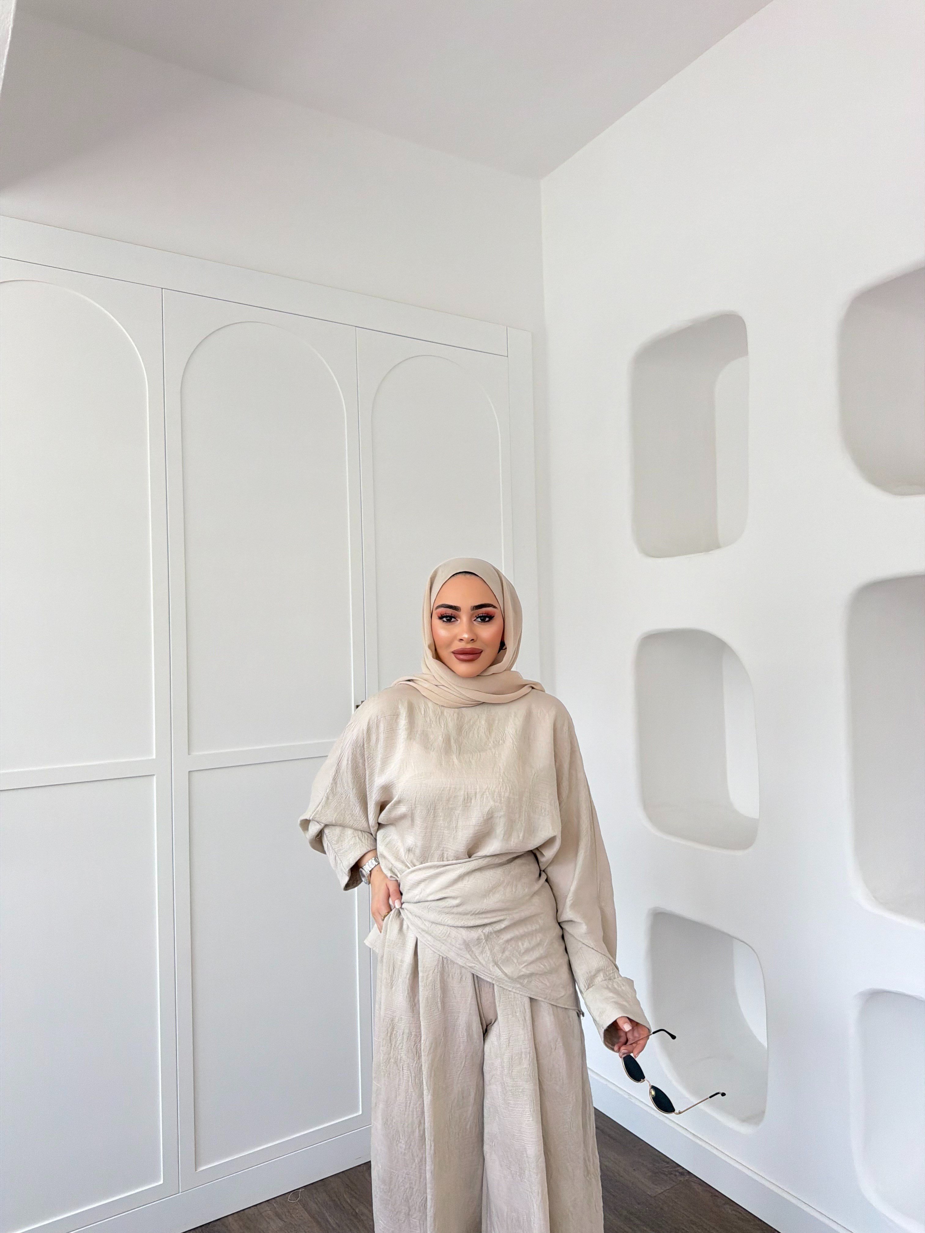 Şeyna Şalvar Takım - Bej