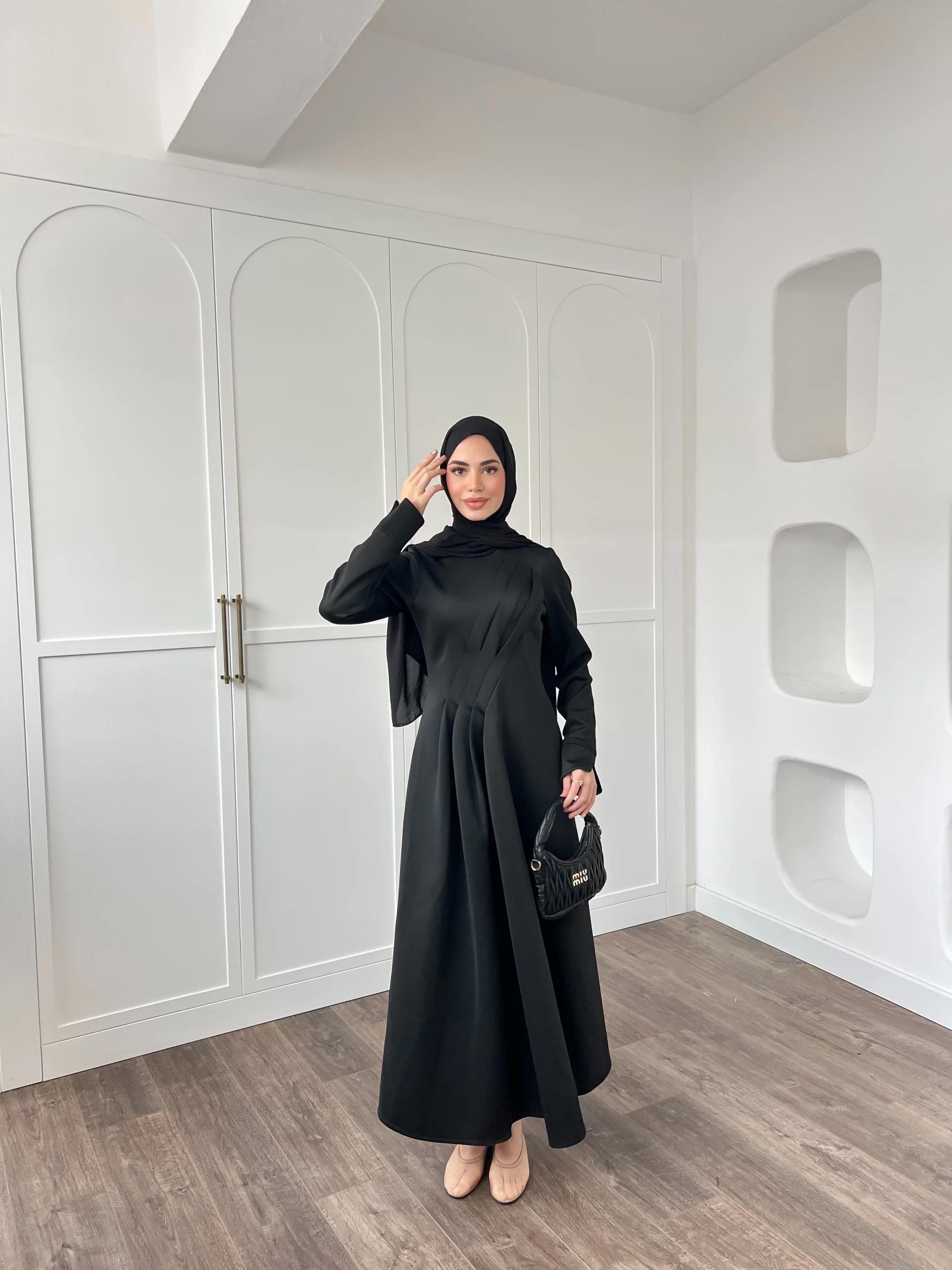 Şila Scuba Elbise -Siyah