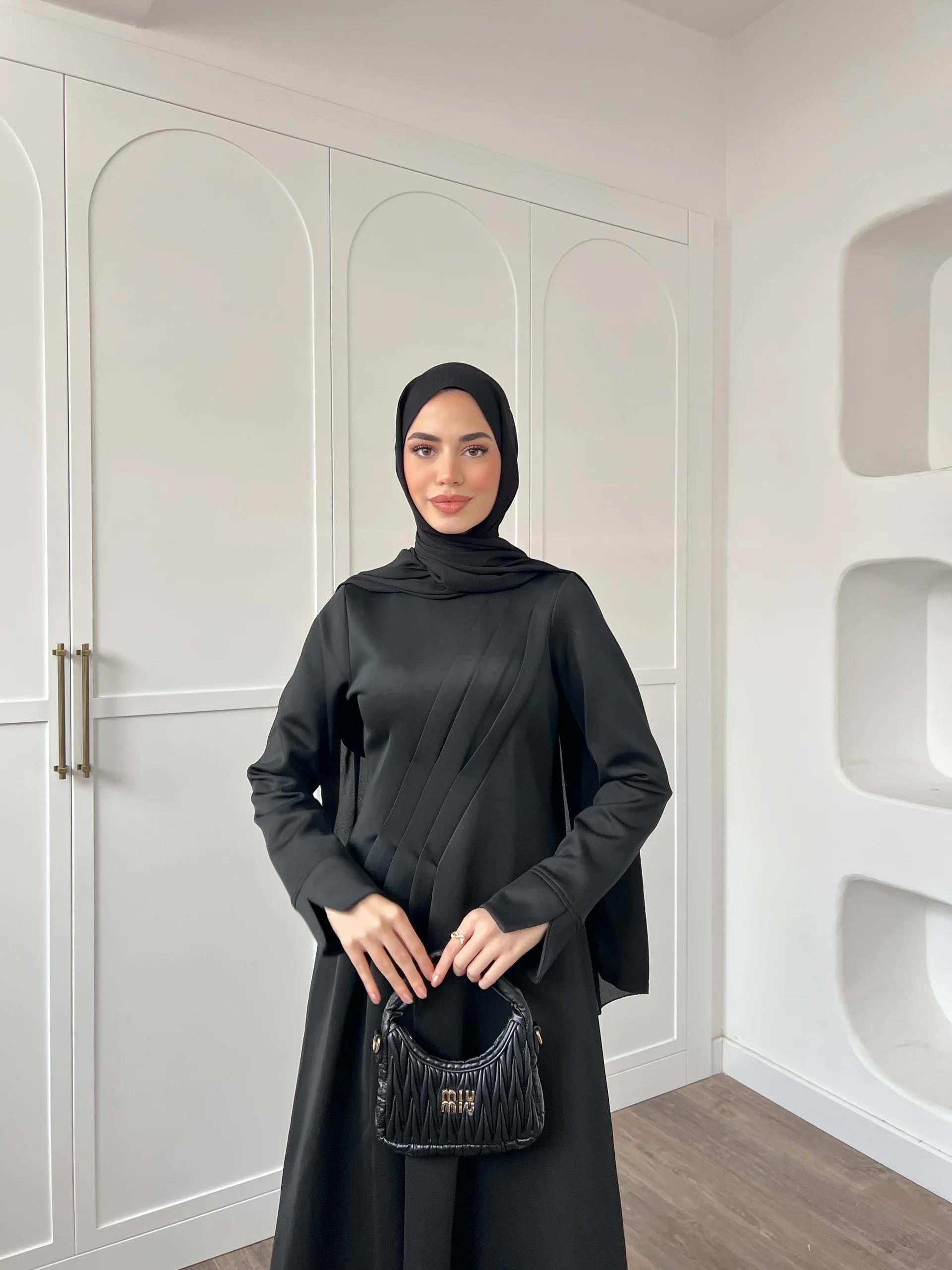 Şila Scuba Elbise -Siyah