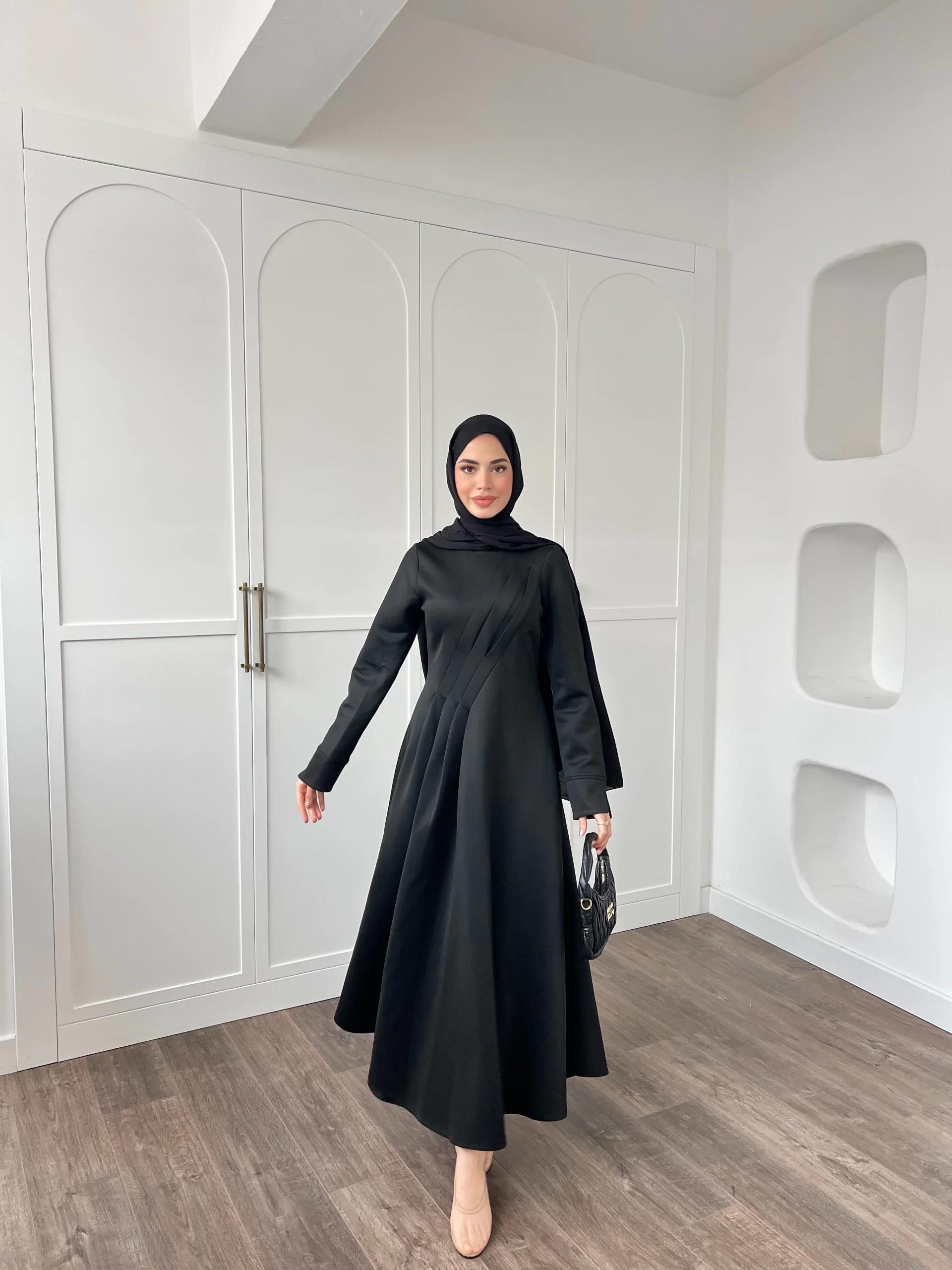 Şila Scuba Elbise -Siyah