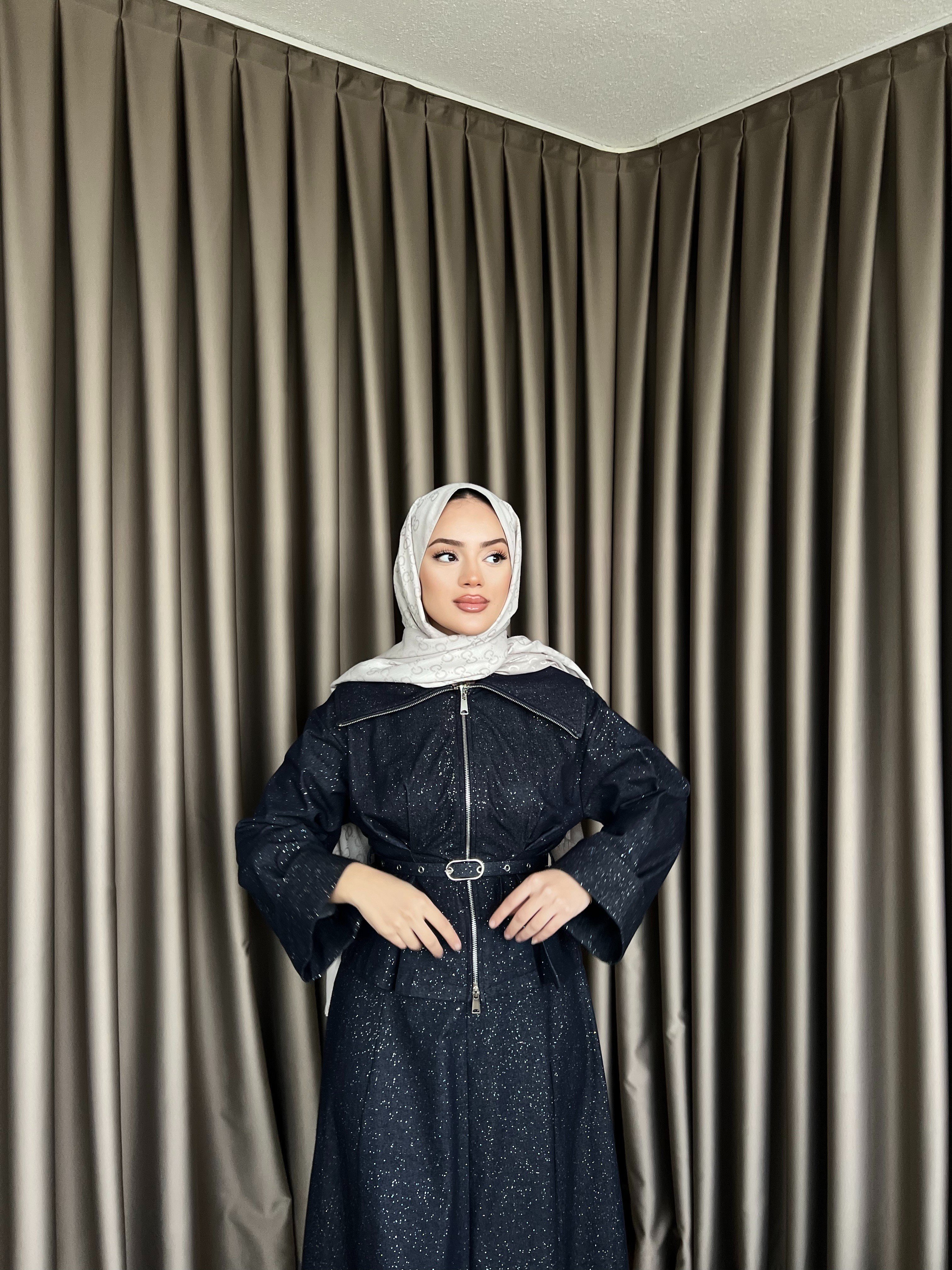 Simli Kot Etekli Takım - Lacivert