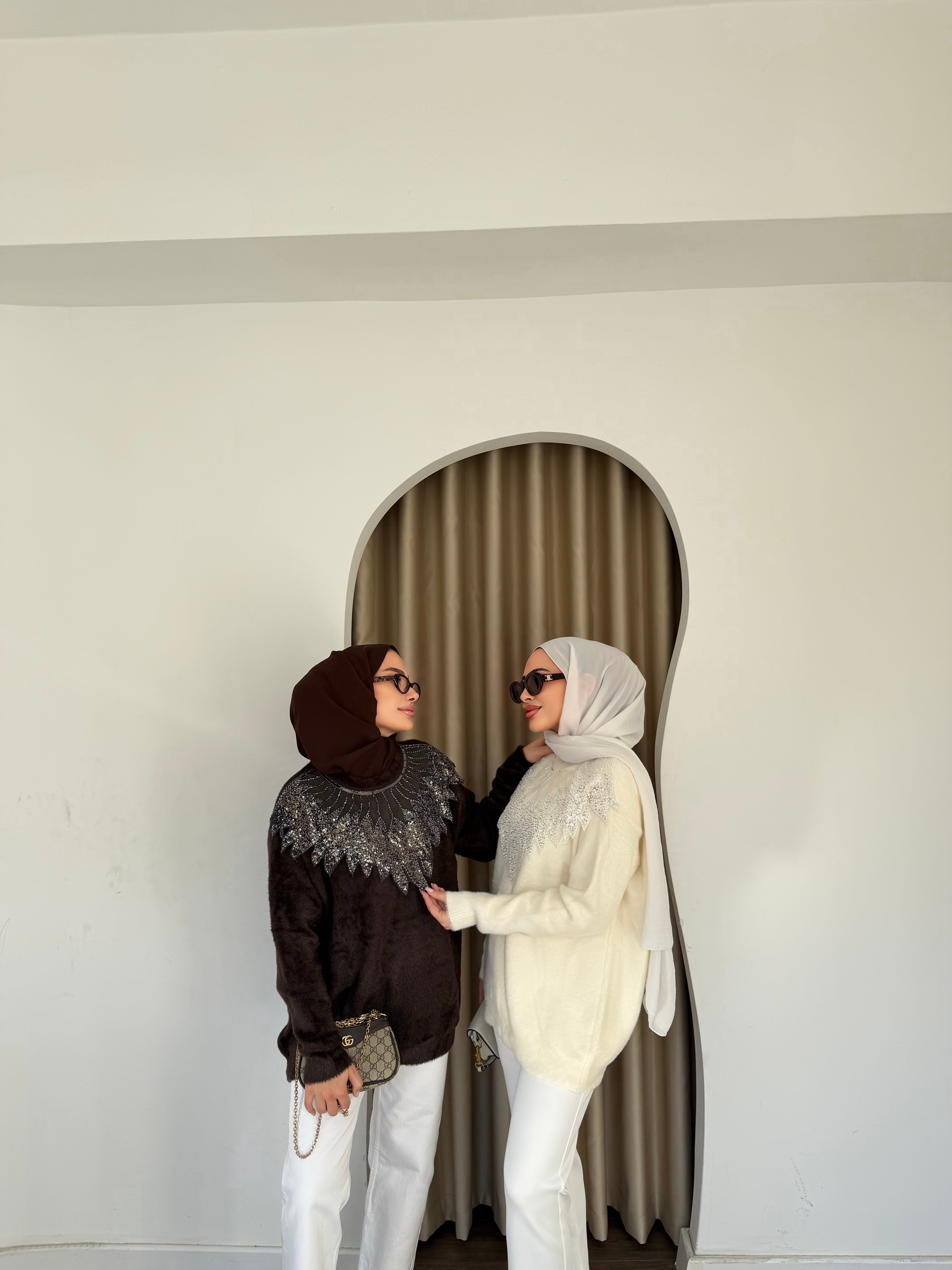 Tasarım Angora Kazak - Ekru 