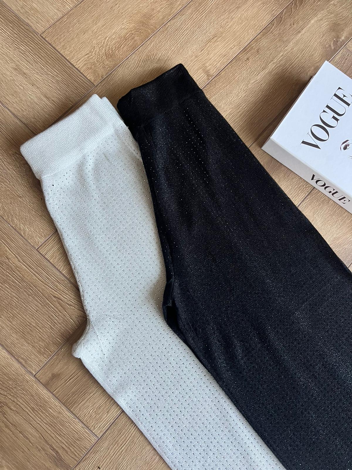 Taşlı Pantolon Siyah