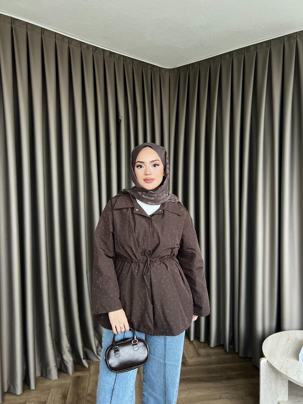 Taşlı Trenç - Acı Kahve