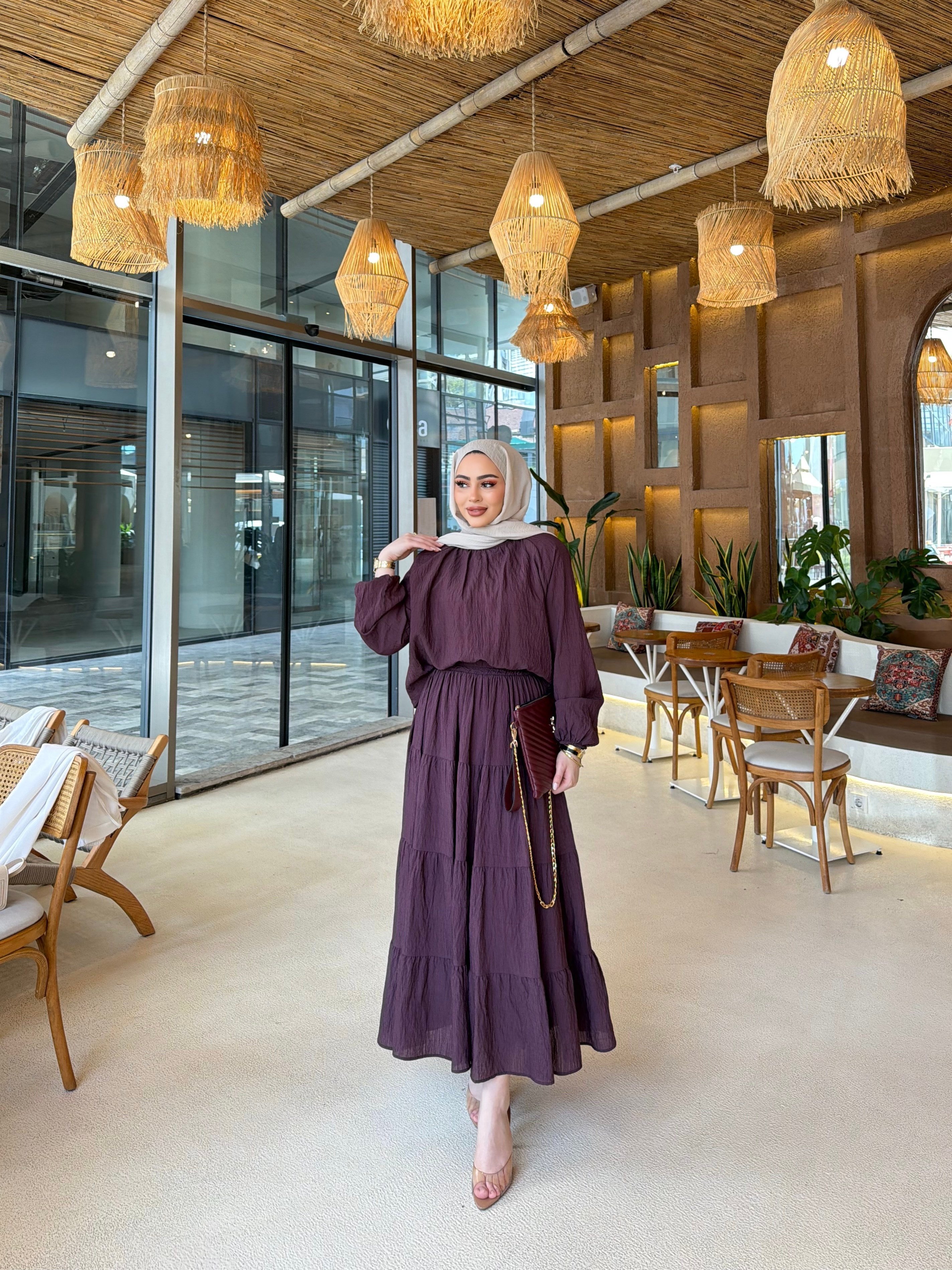 Tb-Derli Etekli Takım - Mürdüm