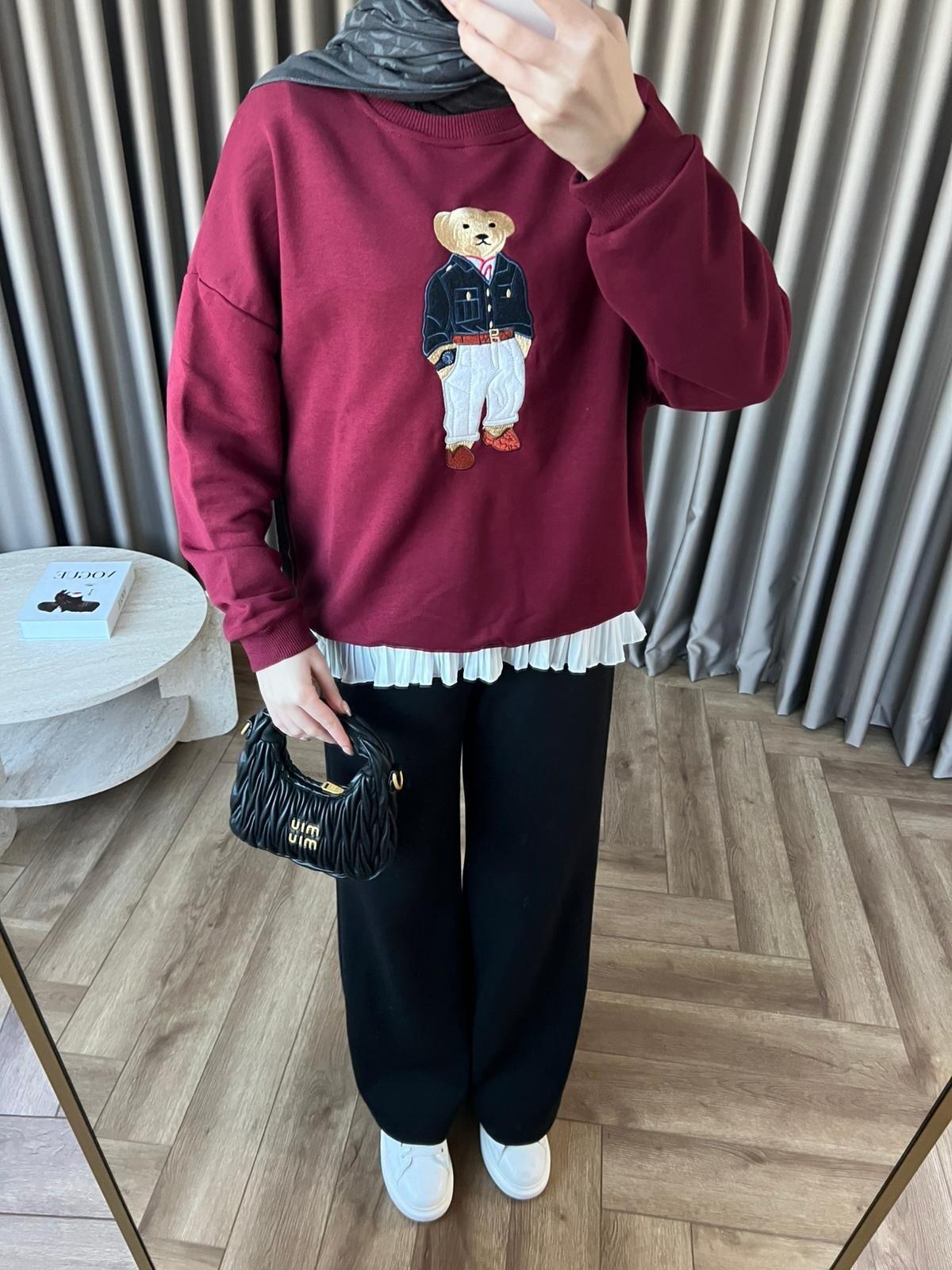 Teddy Sweat - Bordo 