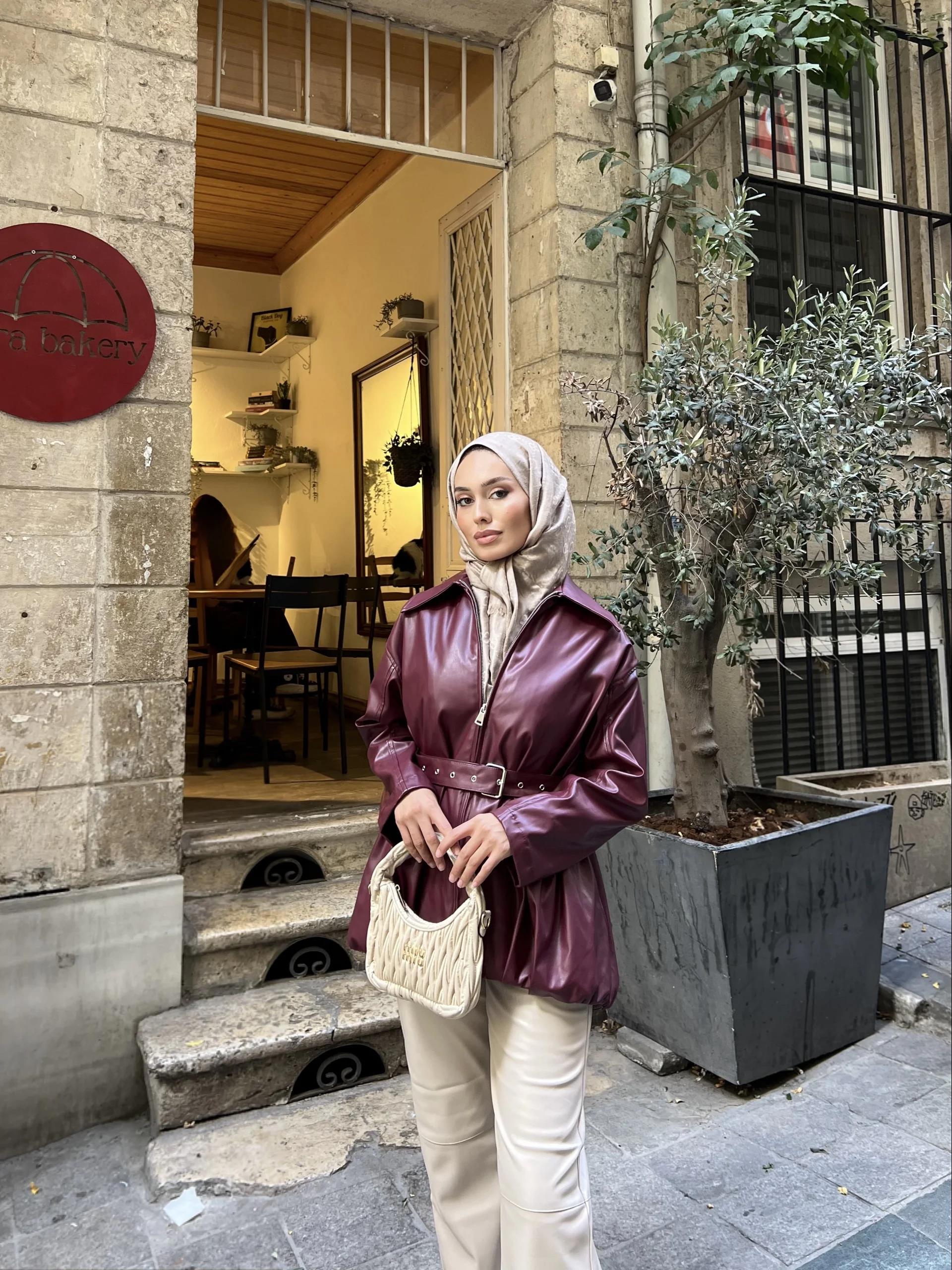 Ulas Deri Ceket - Bordo