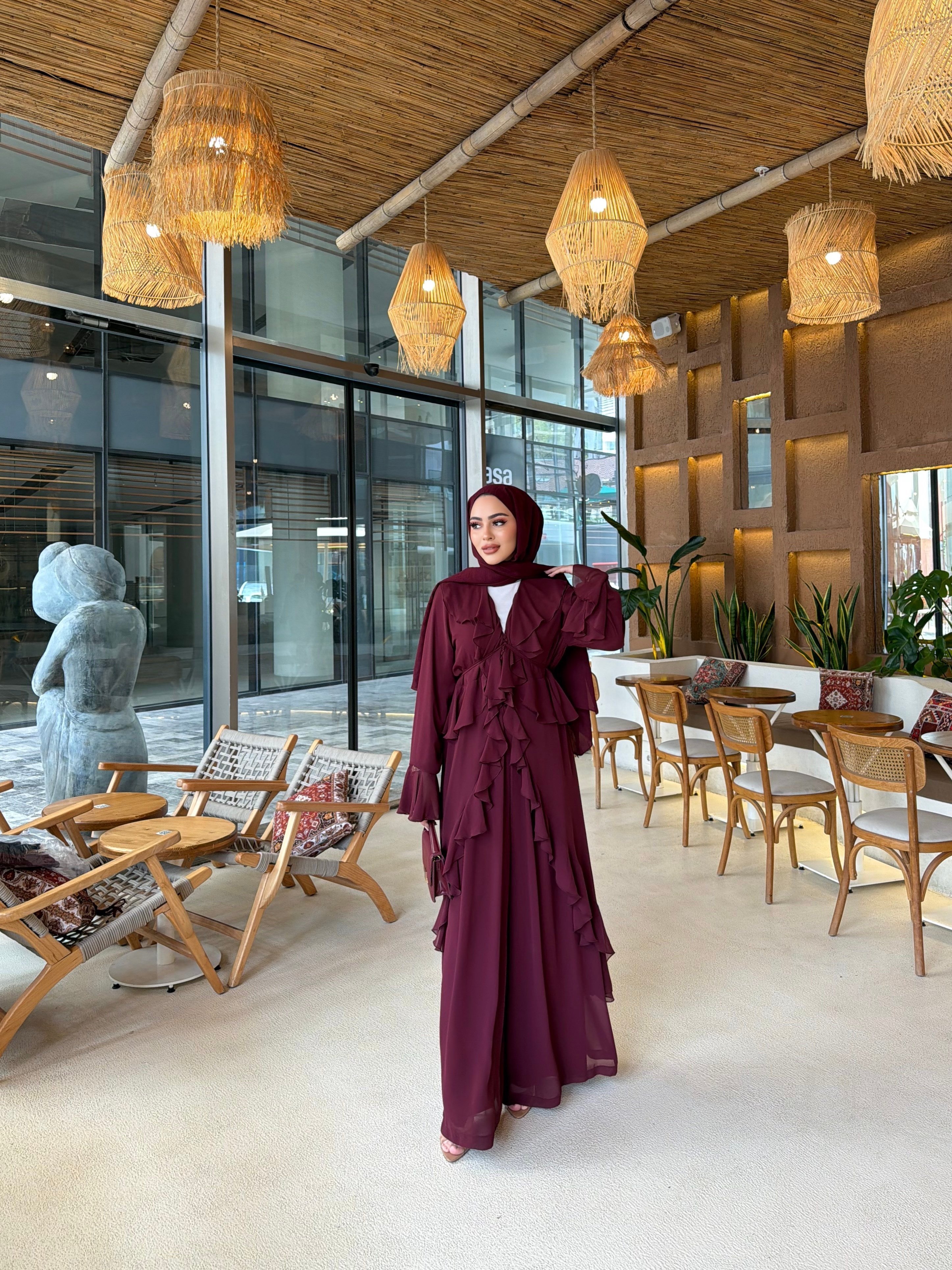 Wessalla Kimona Takım - Bordo
