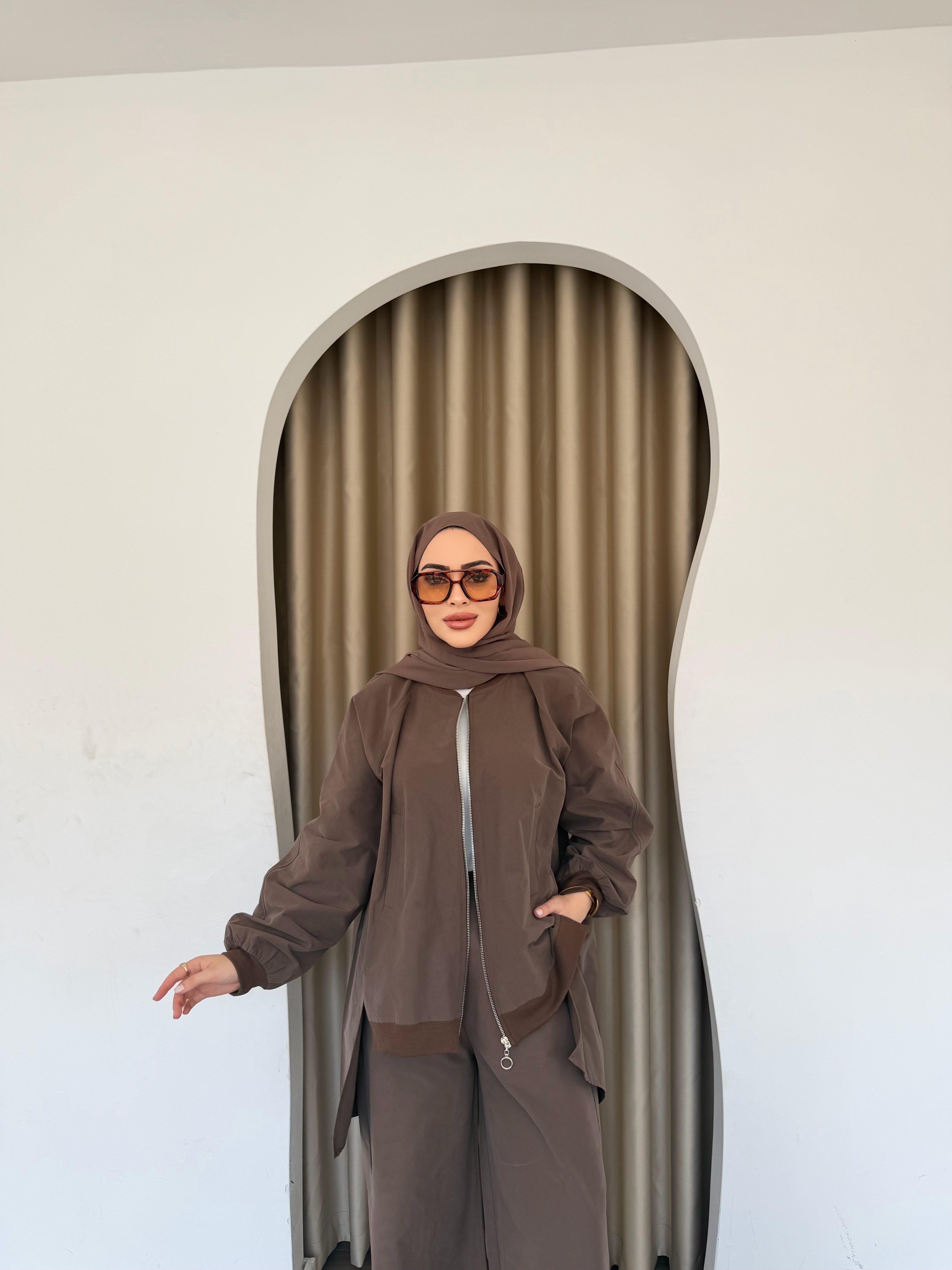 Yasmin Ceket Takım - Kahve