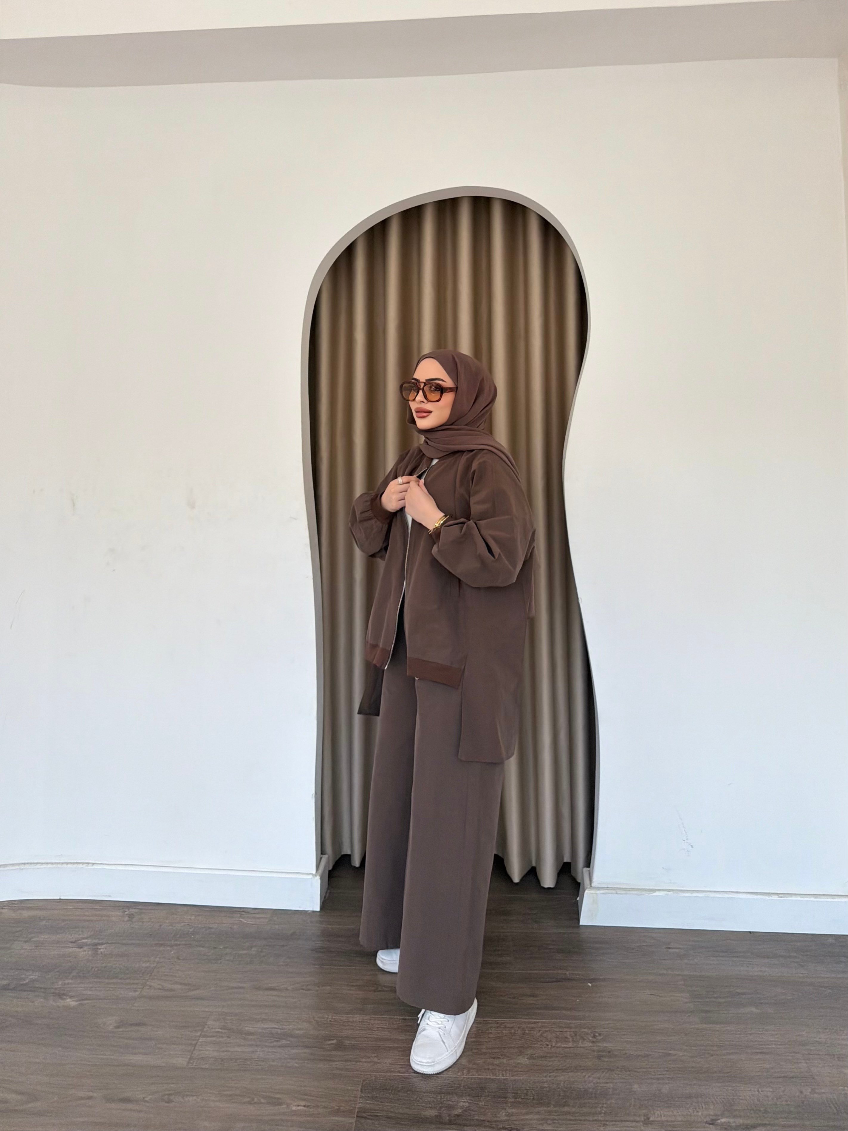 Yasmin Ceket Takım - Kahve