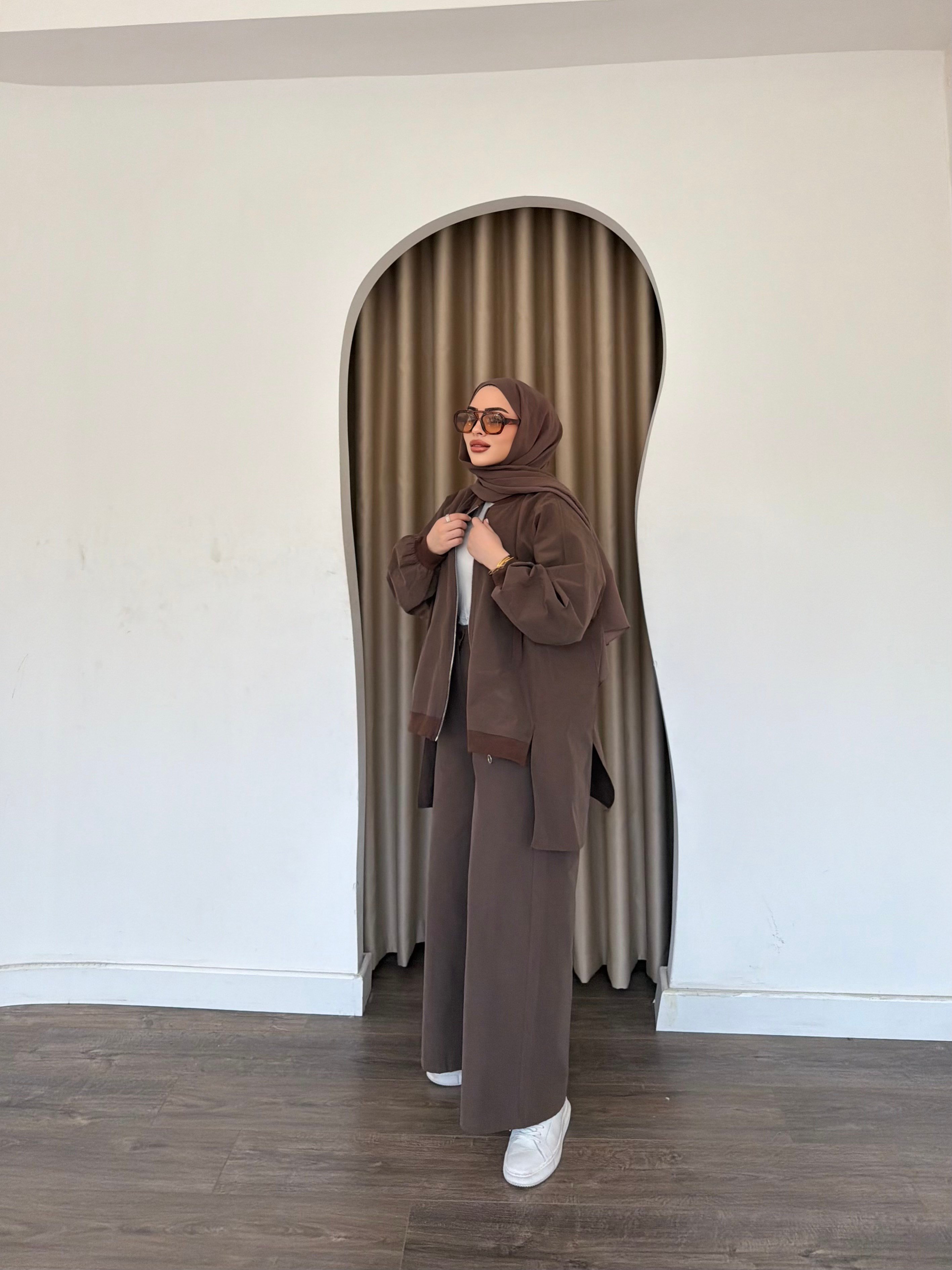 Yasmin Ceket Takım - Kahve