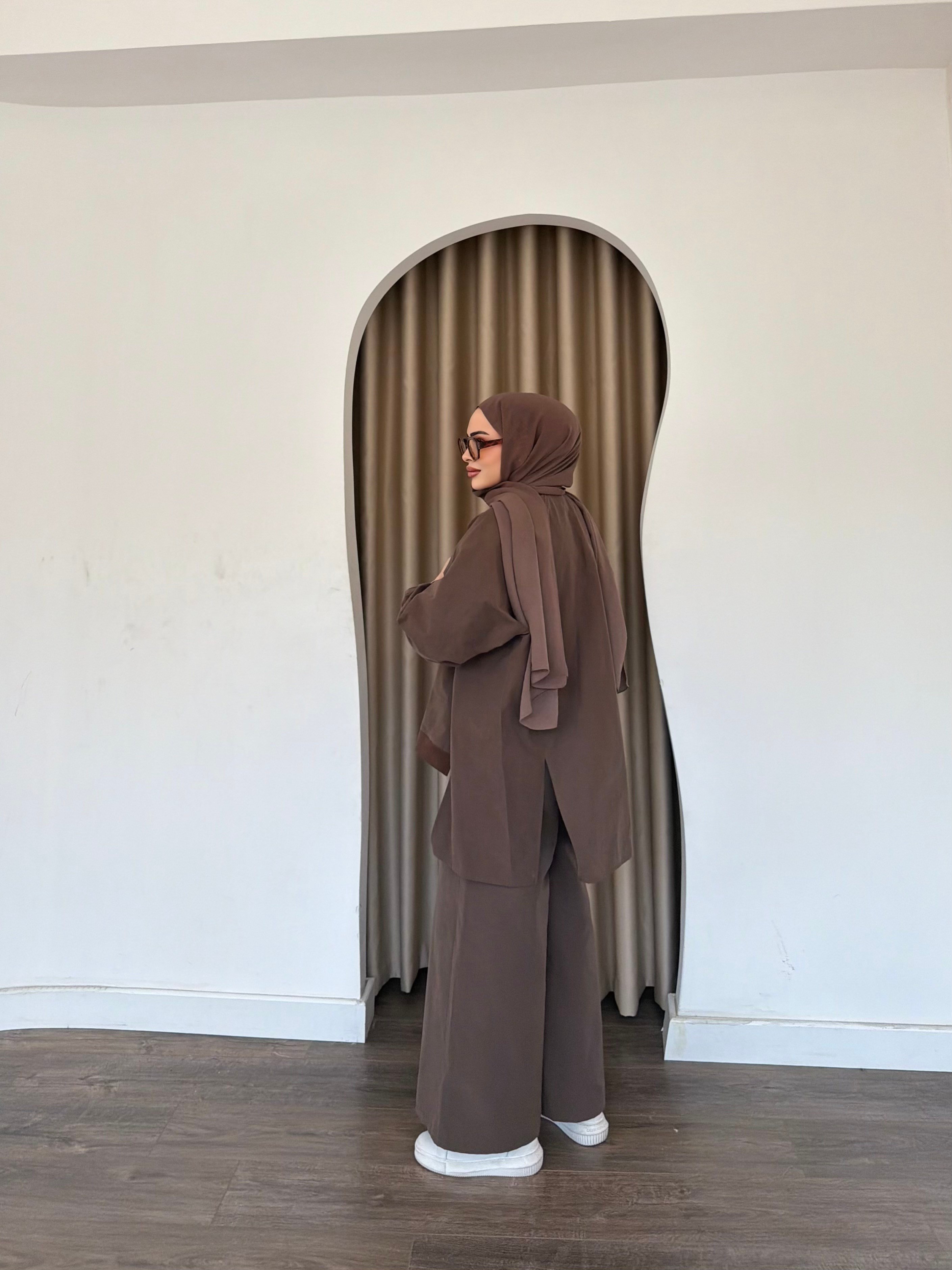 Yasmin Ceket Takım - Kahve