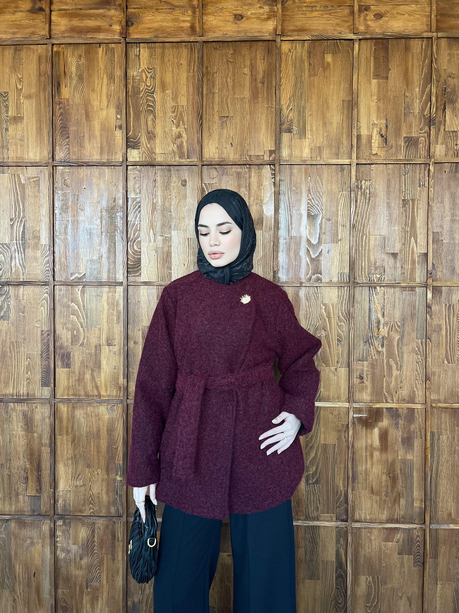 Zey Kıraçlı Mont - Bordo