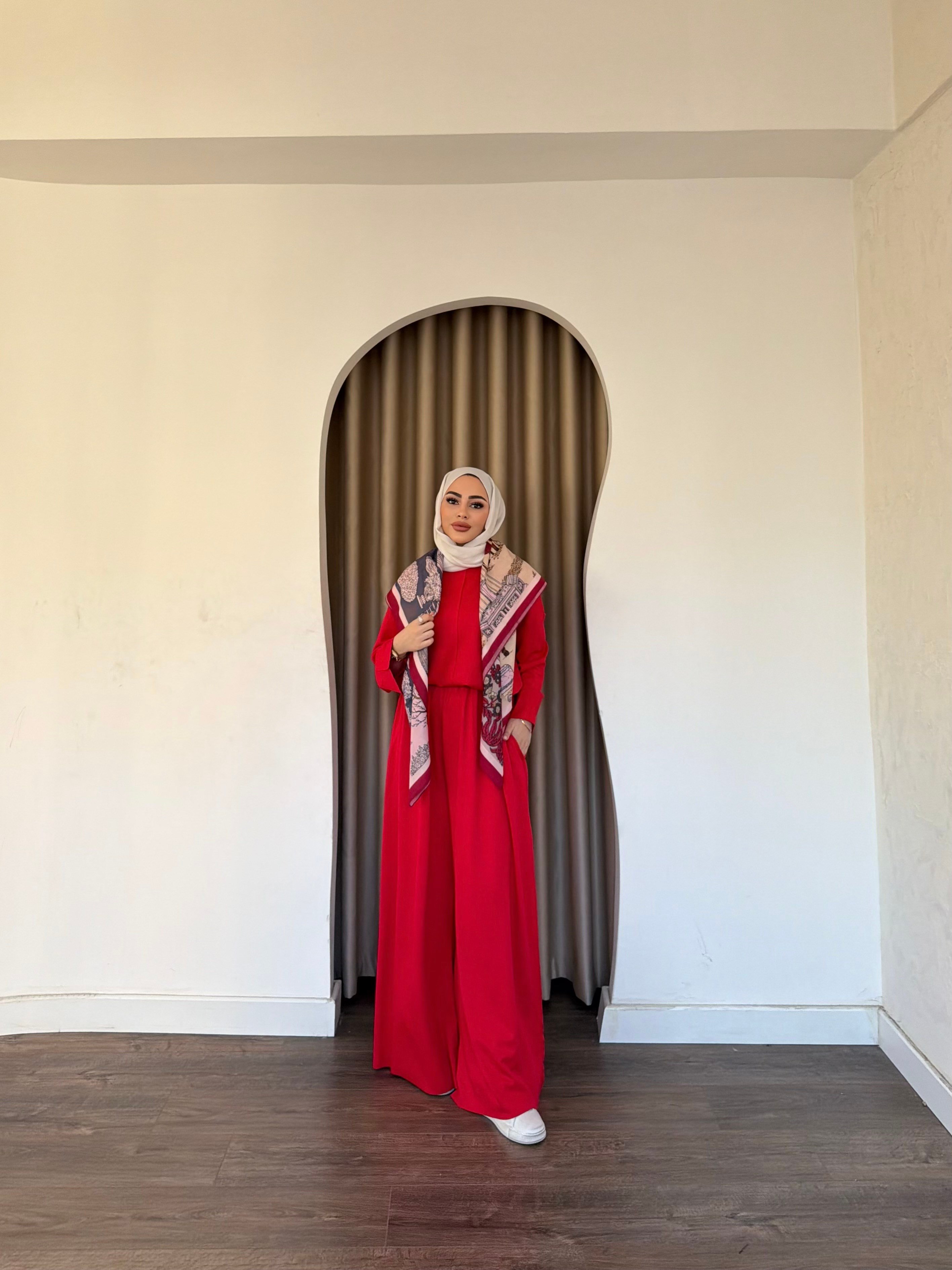 Zühre Oysh Takım - Kırmızı