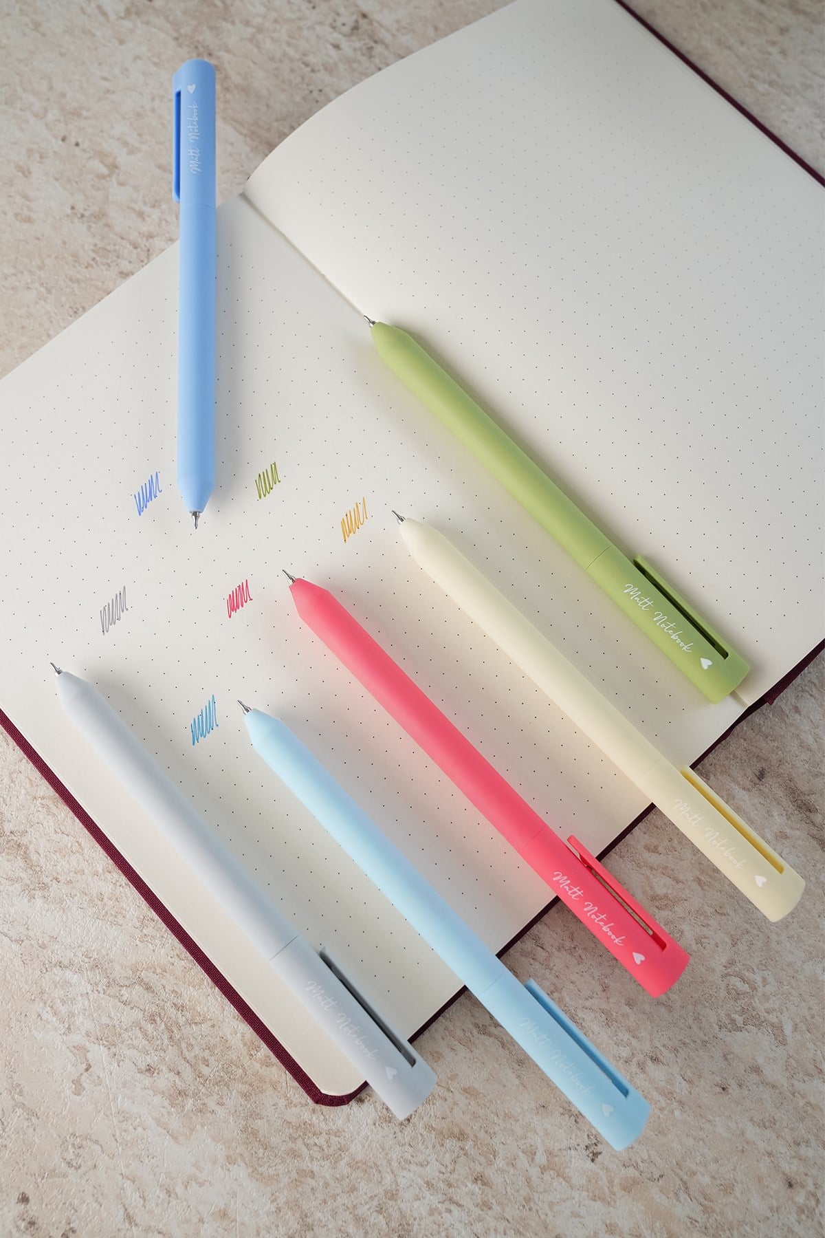 Matt Notebook 0.5 mm 6'lı Jel Kalem Seti