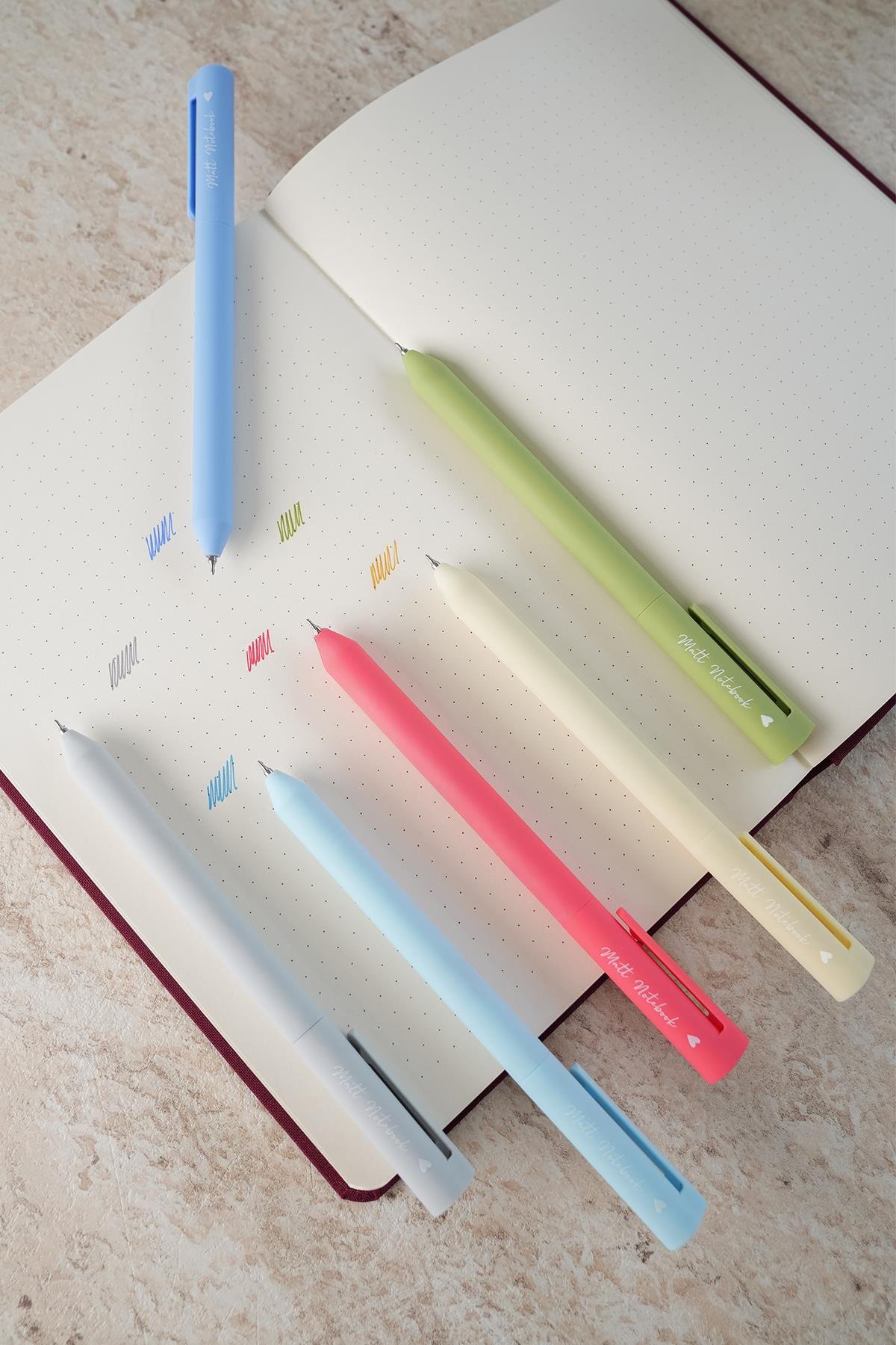 Matt Notebook 0.5 mm 6'lı Jel Kalem Seti
