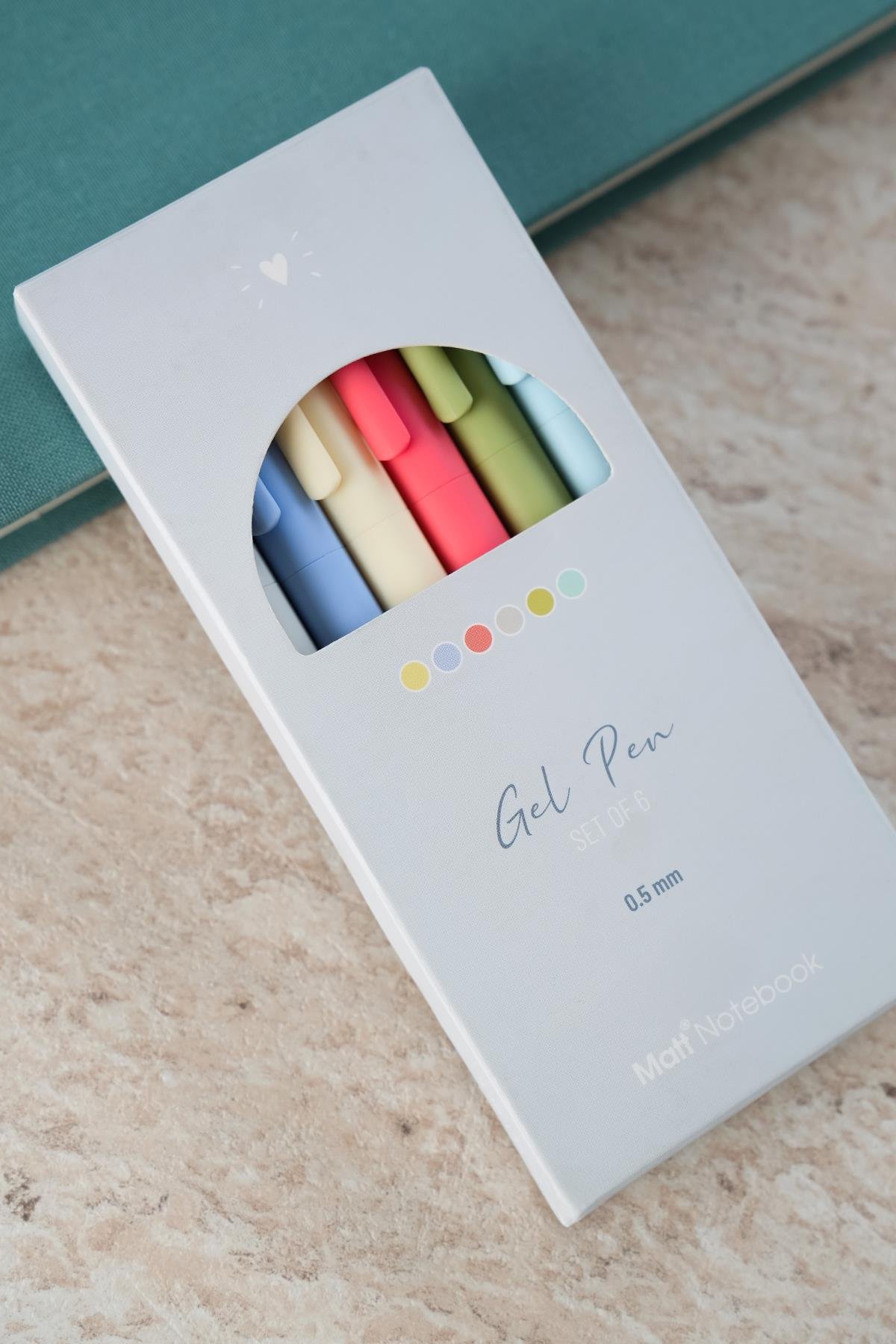 Matt Notebook 0.5 mm 6'lı Jel Kalem Seti