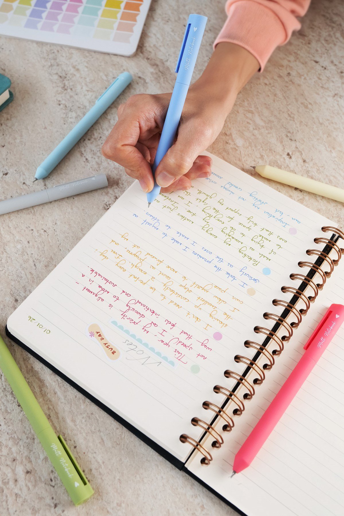 Matt Notebook 0.5 mm 6'lı Jel Kalem Seti
