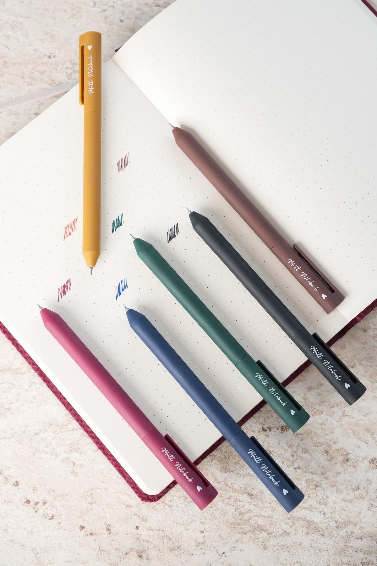 Matt Notebook 0.5 mm 6'lı Jel Kalem Seti