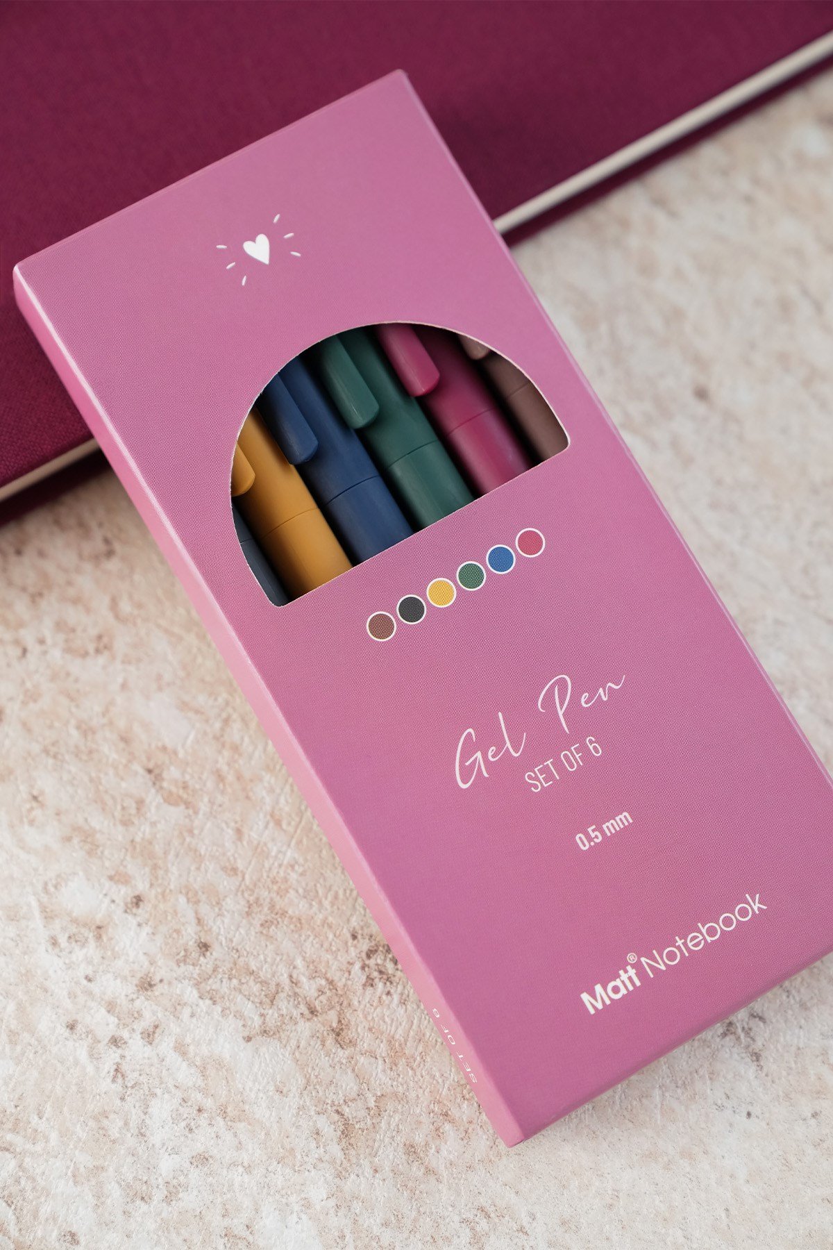 Matt Notebook 0.5 mm 6'lı Jel Kalem Seti