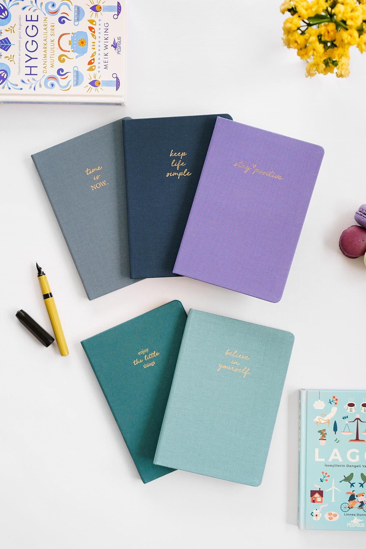 Matt Notebook 14x20 Sert Kapak Defter Düz,Çizgisiz Koyu Yeşil