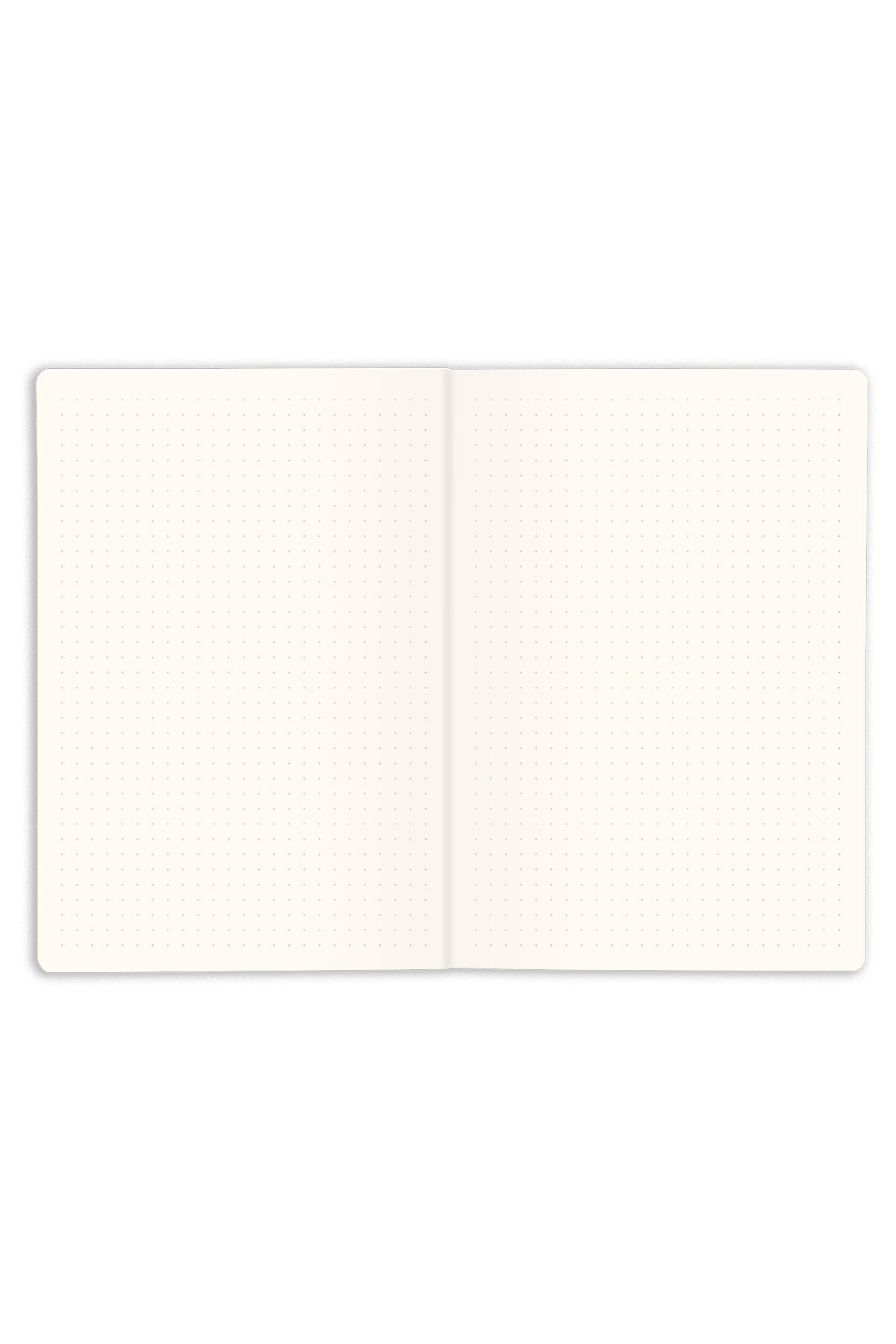 Matt Notebook 14x20 Sert Kapak Defter Noktalı  Mavi
