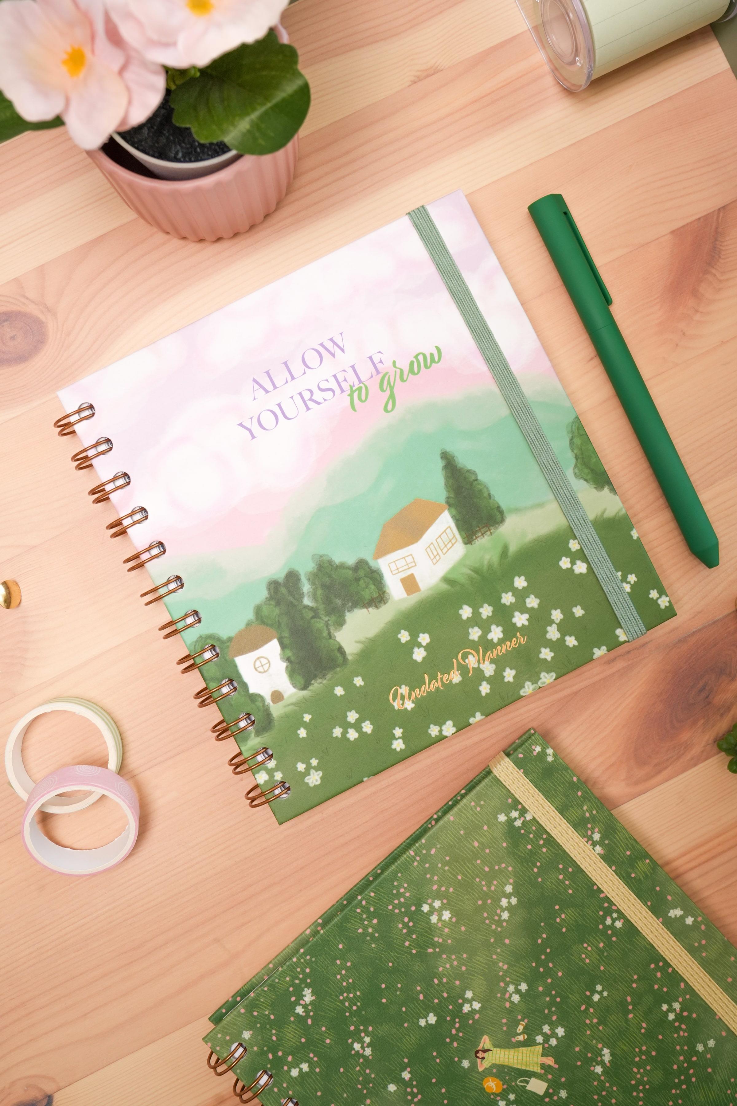 Matt Notebook 15x15 cm Kare 2'li Set Spiralli Süresiz Planlayıcı Ajanda ve Defter