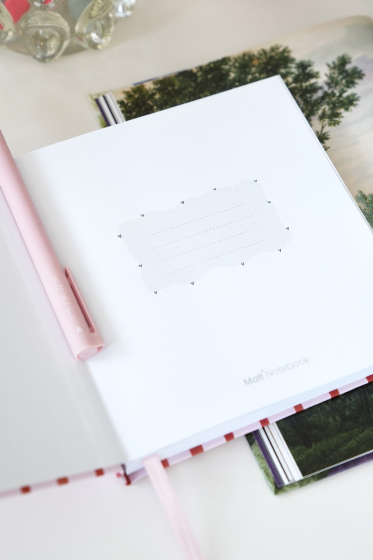 Matt Notebook 15x15 cm Kare Tarihsiz Not Defteri Çizgili Mantar