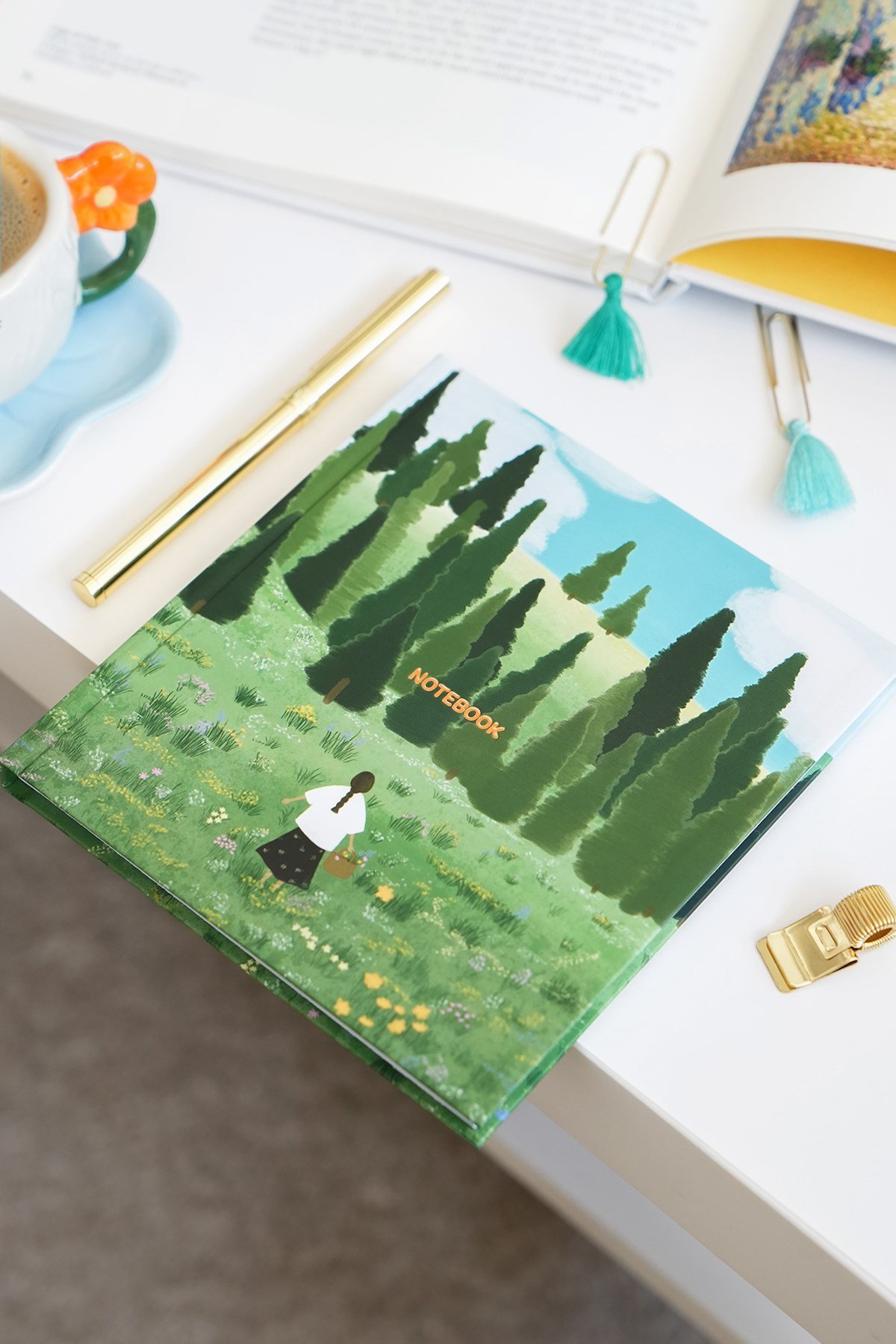 Matt Notebook 15x15 cm Kare Tarihsiz Not Defteri Çizgili Manzara