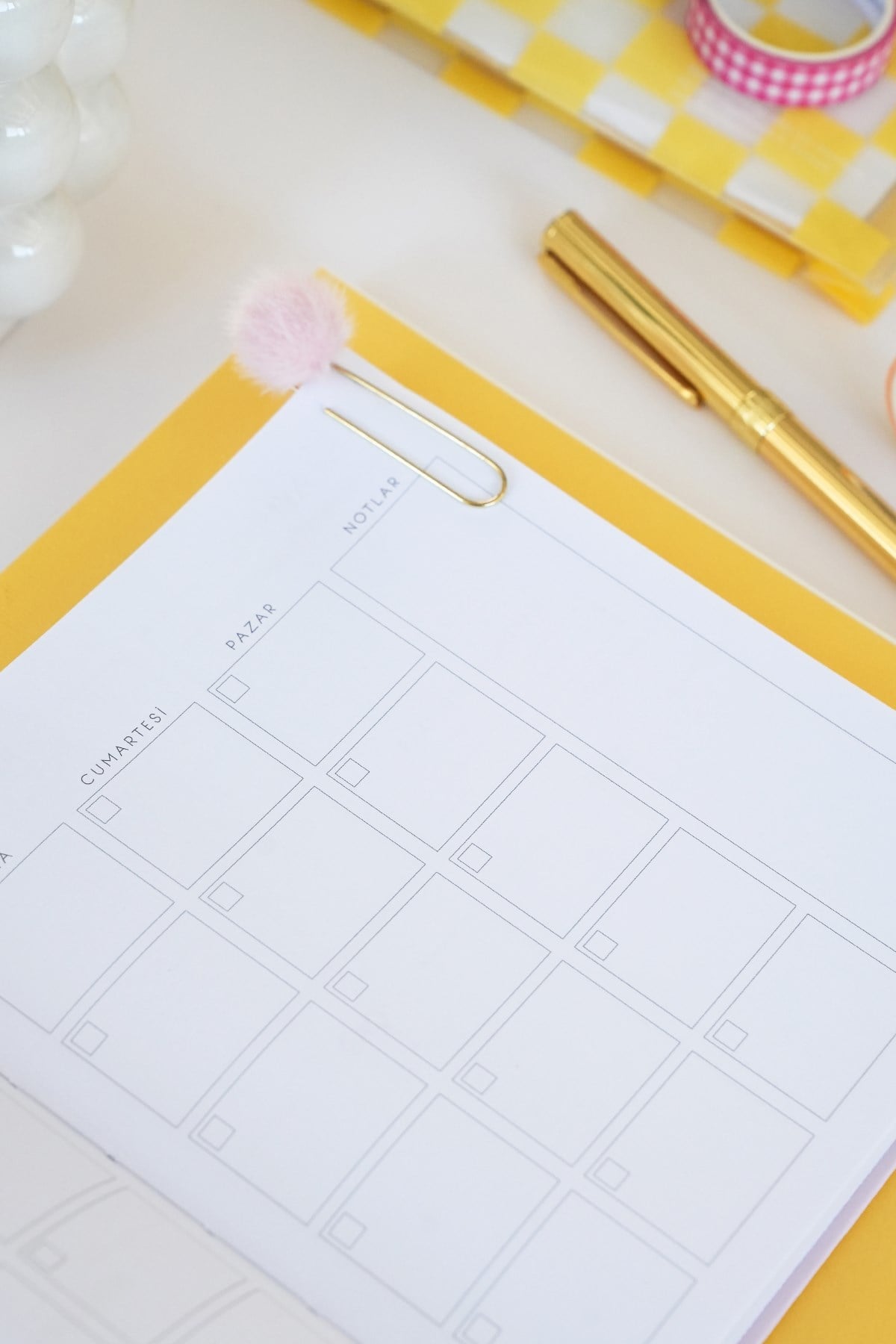 Matt Notebook 15x15 Kare Süresiz Planlayıcı Ajanda