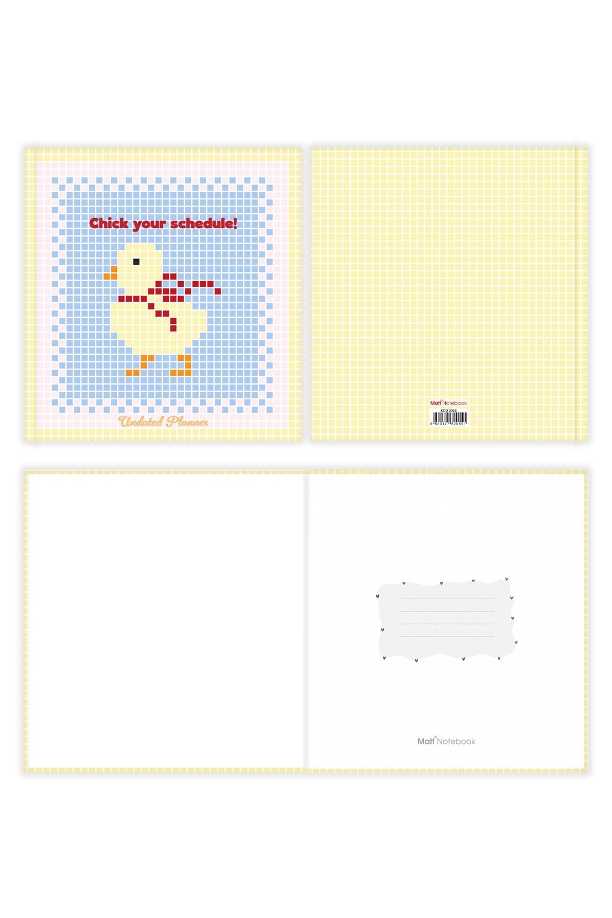 Matt Notebook 15x15 Kare Süresiz Planlayıcı Ajanda Civciv
