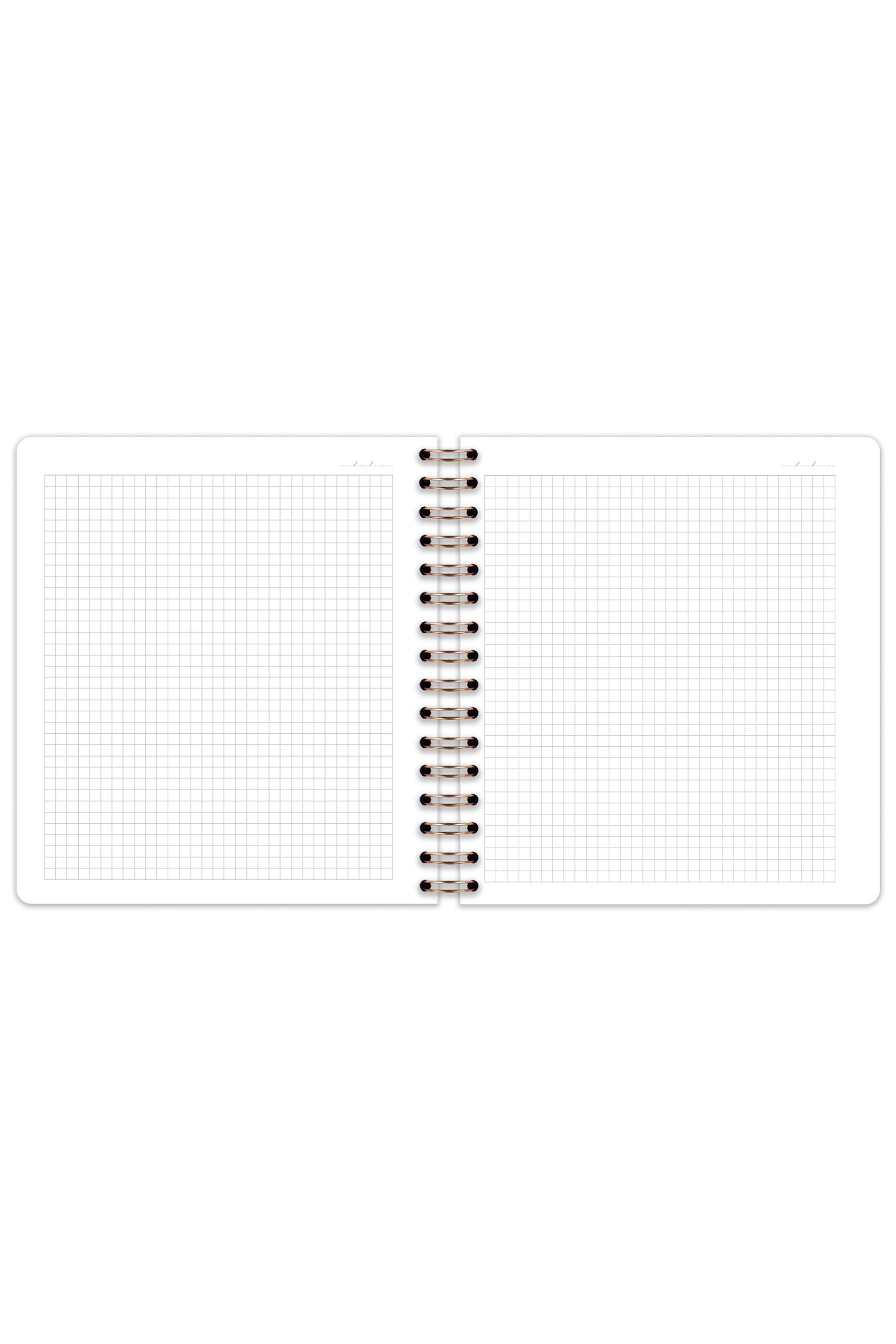 Matt Notebook 19x21 cm Kare Lastikli Spiralli Sert Kapak Not Defteri Kareli