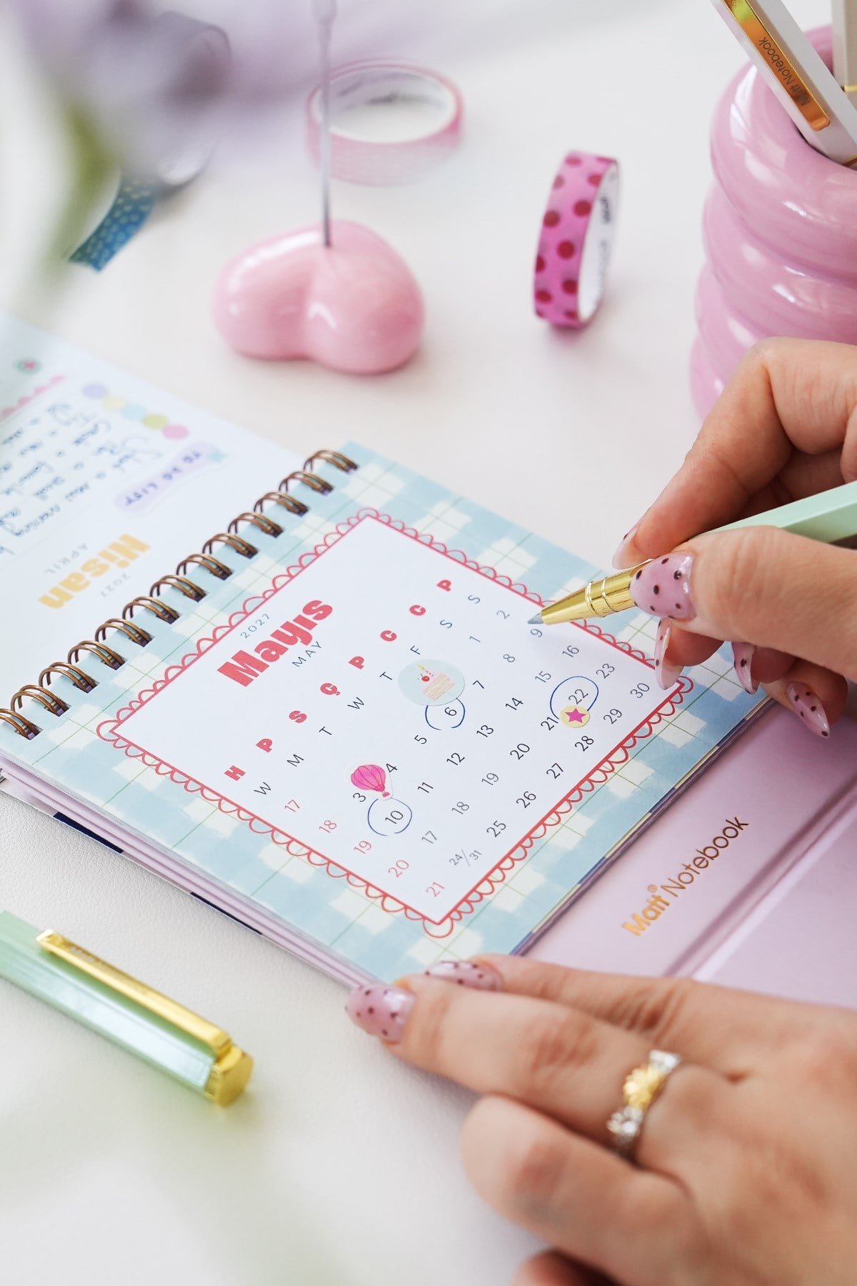 Matt Notebook 2026-2027 16 Aylık Akademik Masaüstü Takvim