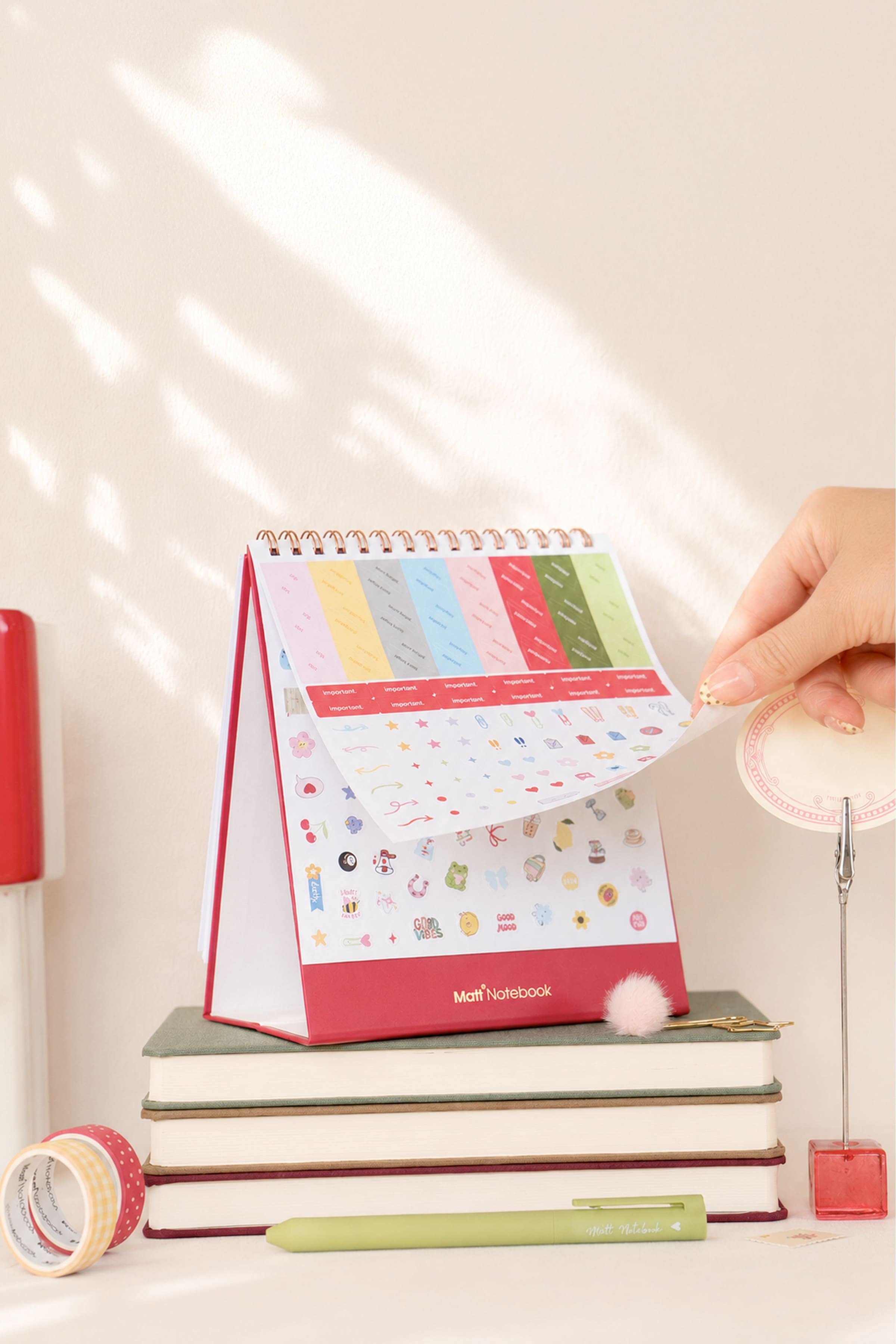 Matt Notebook 2026-2027 16 Aylık Akademik Masaüstü Planlayıcı Takvim