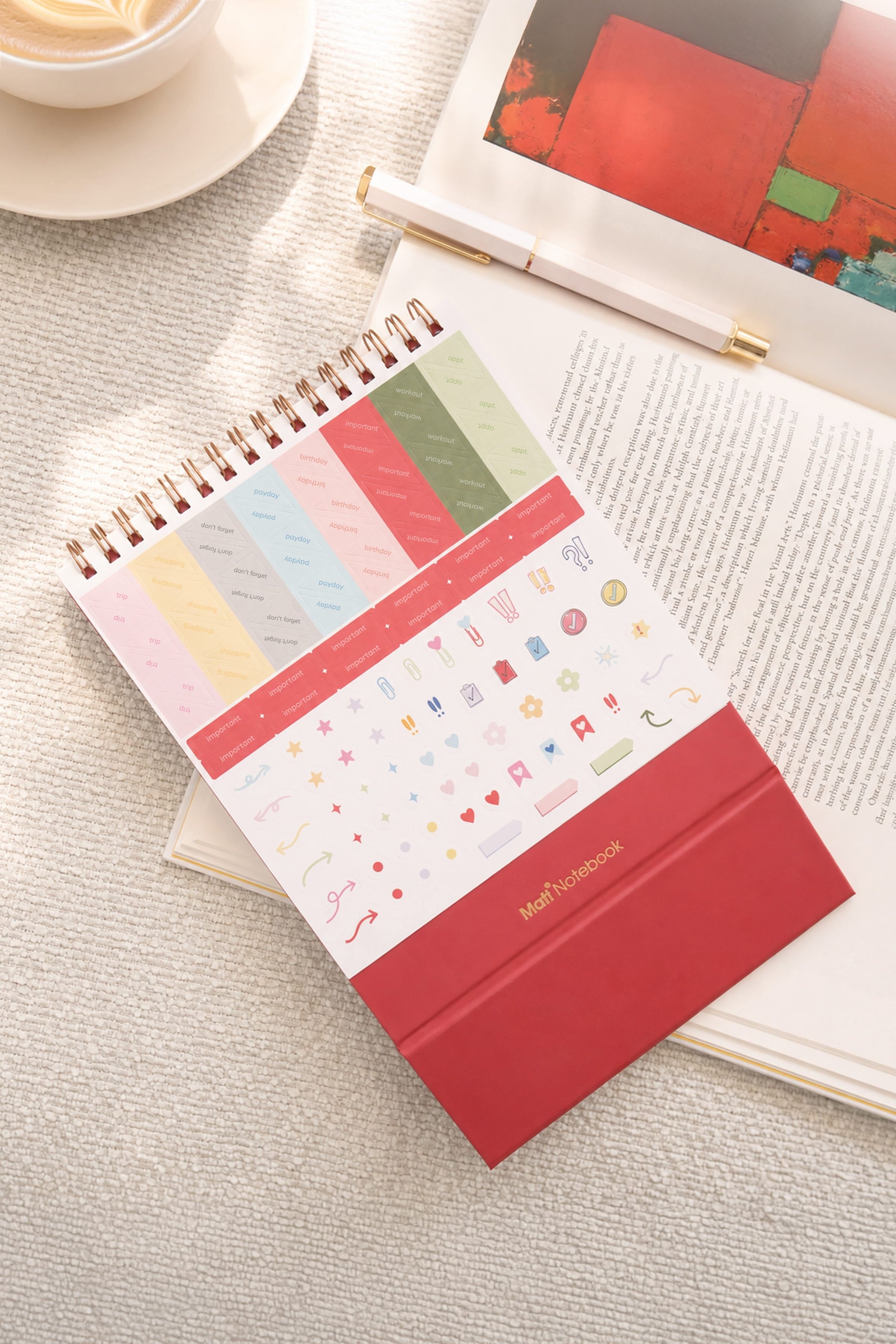 Matt Notebook 2026-2027 16 Aylık Akademik Masaüstü Planlayıcı Takvim