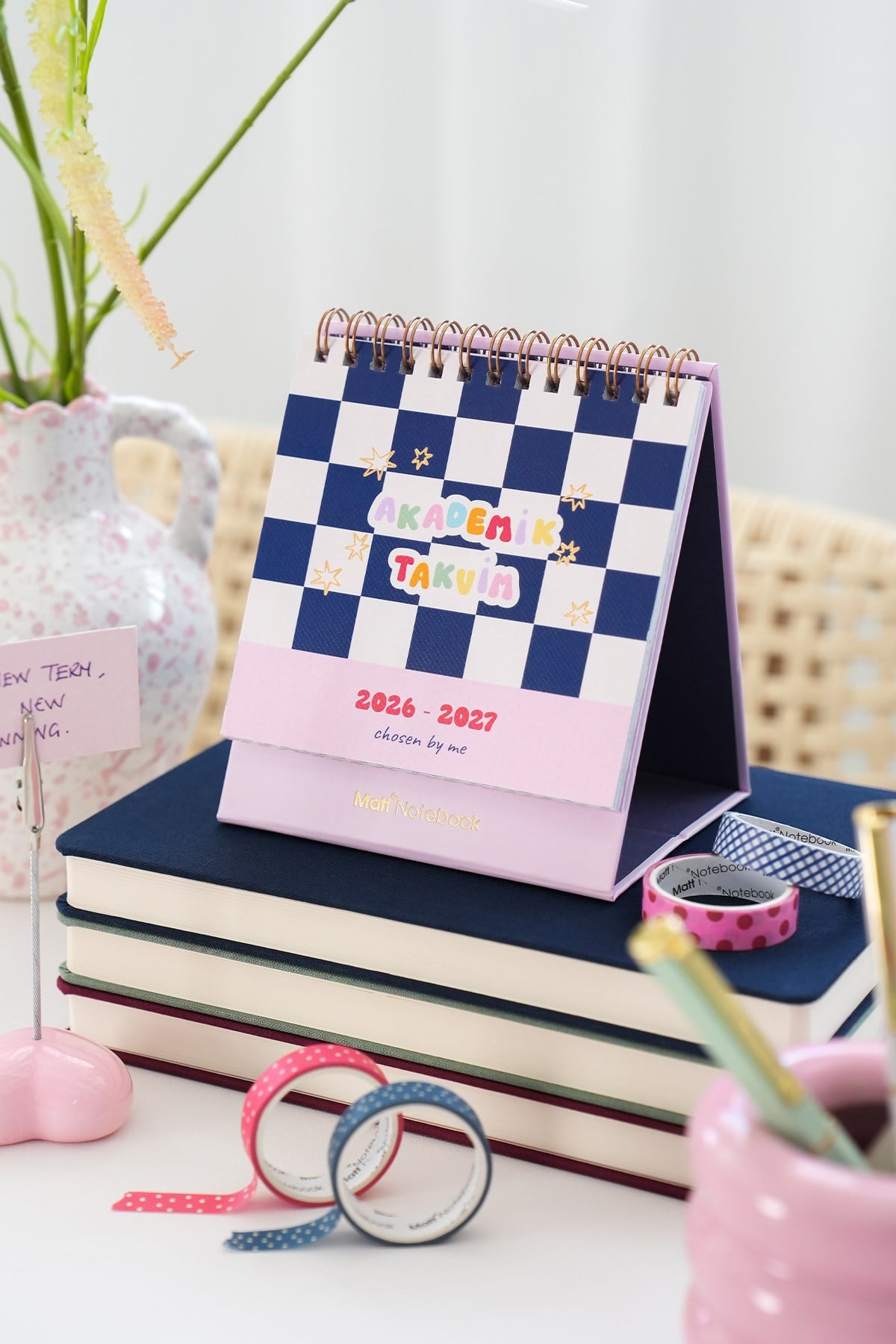 Matt Notebook 2026-2027 16 Aylık Akademik Masaüstü Takvim