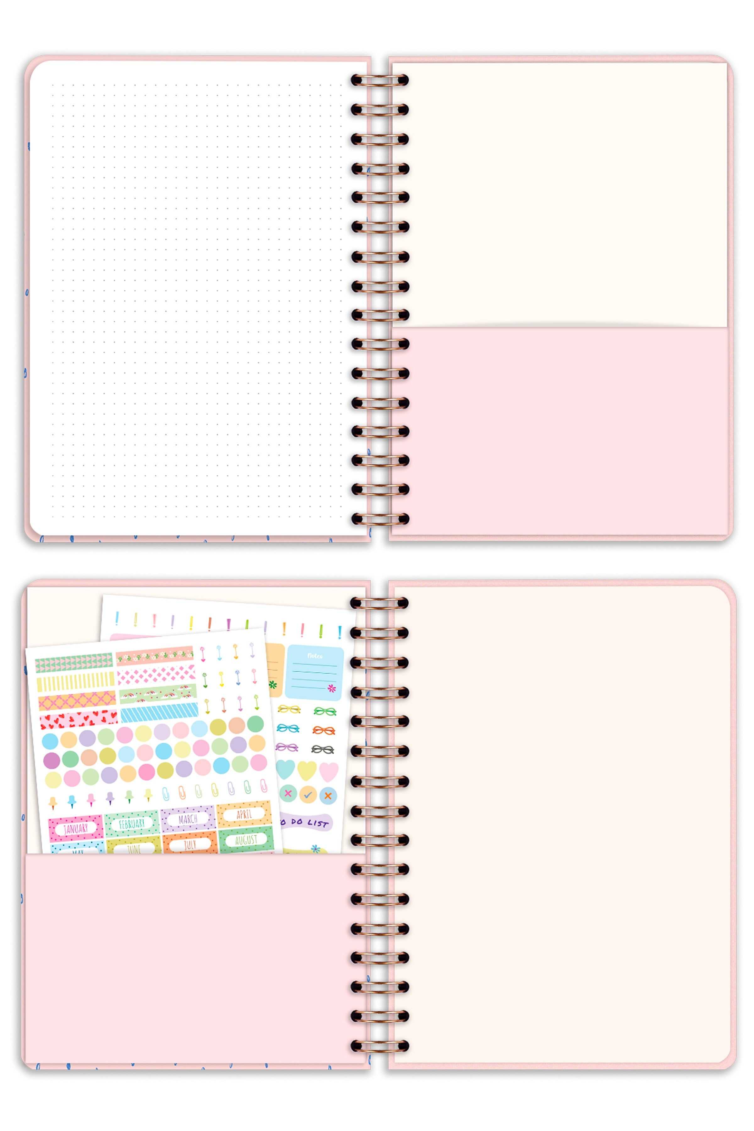 Matt Notebook 2026-2027 A5 Akademik Ajanda Spiralli 15x21 cm - 17 Aylık