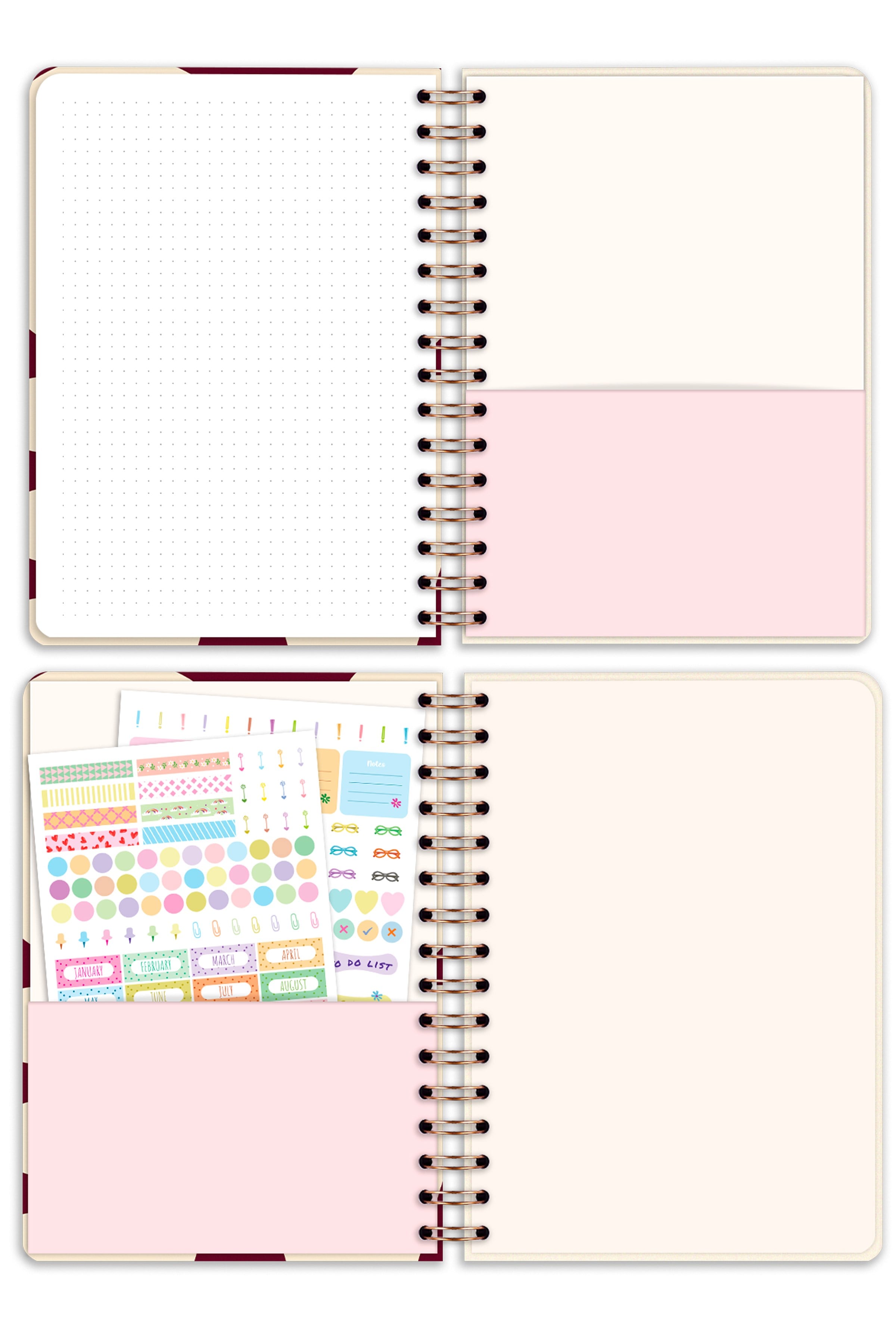 Matt Notebook 2026-2027 A5 Akademik Ajanda Spiralli 15x21 cm - 17 Aylık