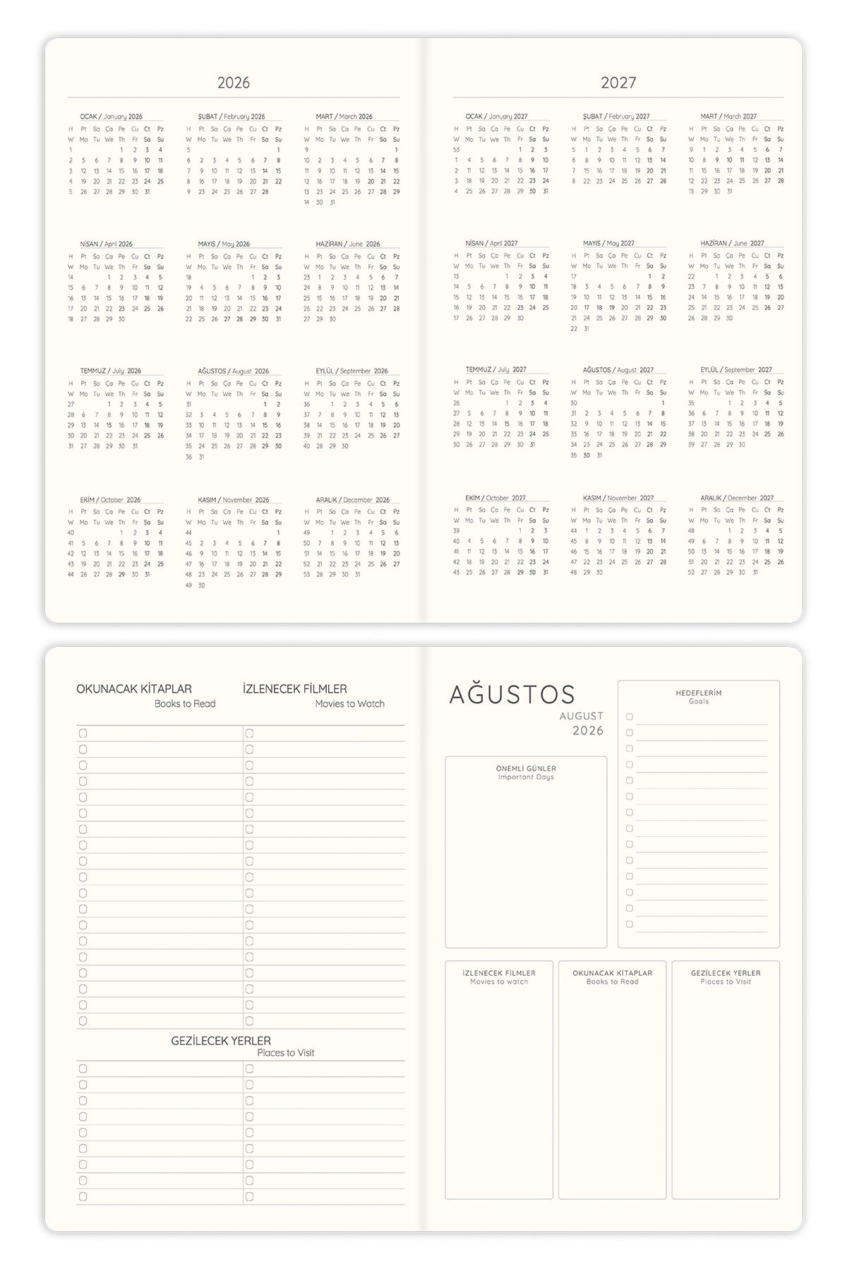 Matt Notebook 2026-2027 A5 Akademik Ajanda 15x21 cm - 17 Aylık