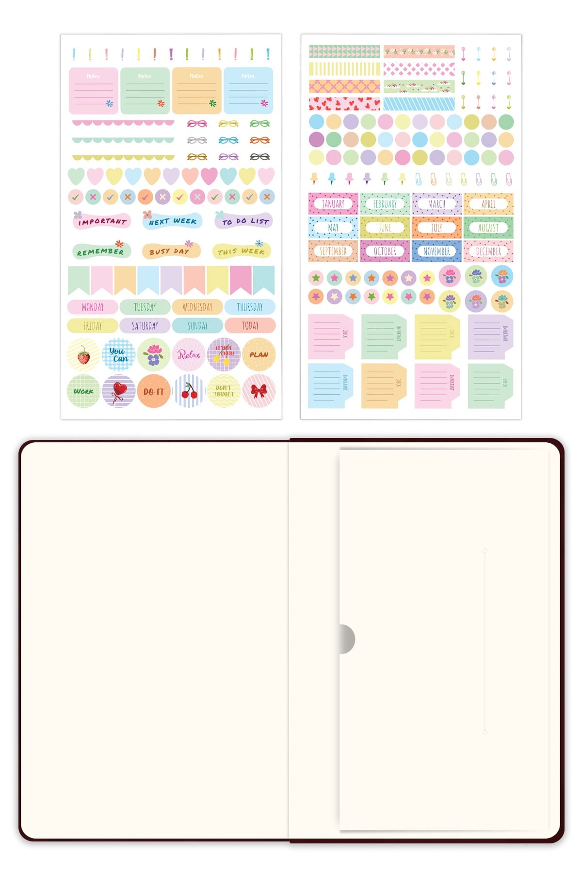 Matt Notebook 2026-2027 A5 Akademik Ajanda 15x21 cm - 17 Aylık Kiraz
