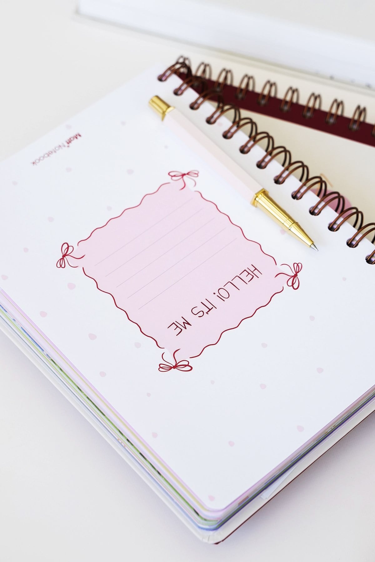 Matt Notebook 2026-2027 A5 Akademik Ajanda Spiralli 15x21 cm - 16 Aylık - Motivasyon Sayfalı Kalp