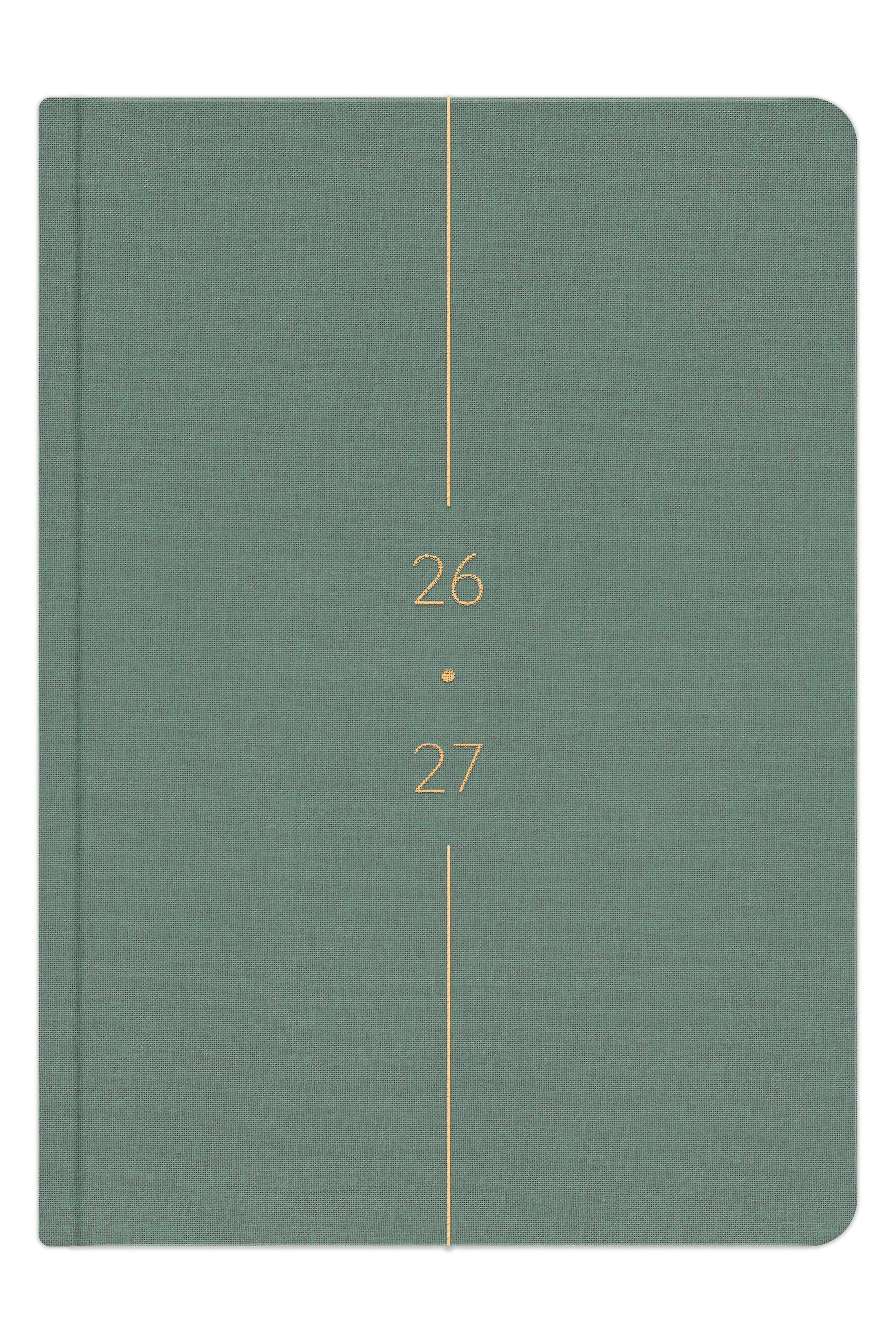 Matt Notebook 2026-2027 A5 Keten Akademik Ajanda 15x21 cm - 17 Aylık Yeşil