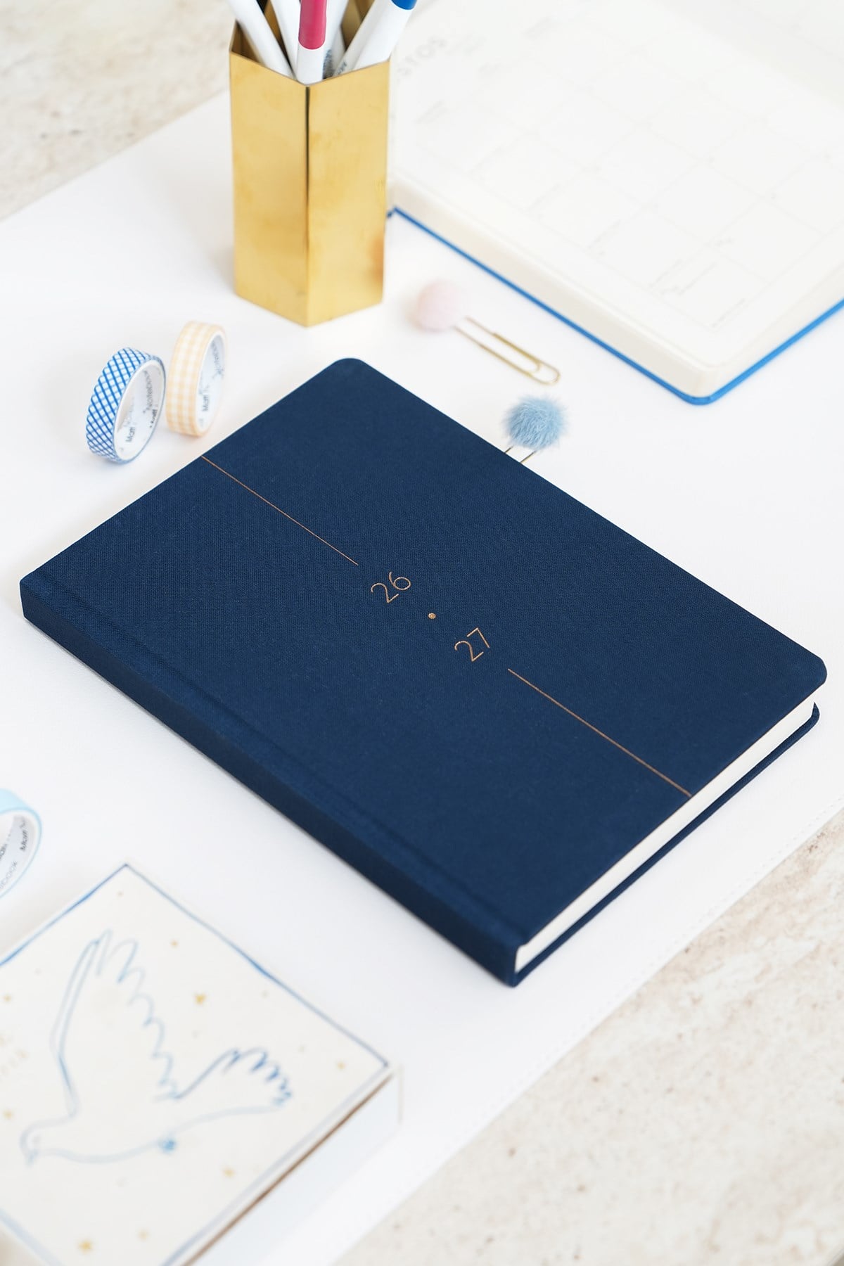 Matt Notebook 2026-2027 A5 Keten Akademik Ajanda 15x21 cm - 17 Aylık Lacivert