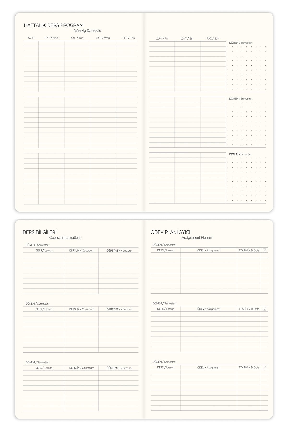 Matt Notebook 2026-2027 A5 Keten Akademik Ajanda 15x21 cm - 17 Aylık Siyah