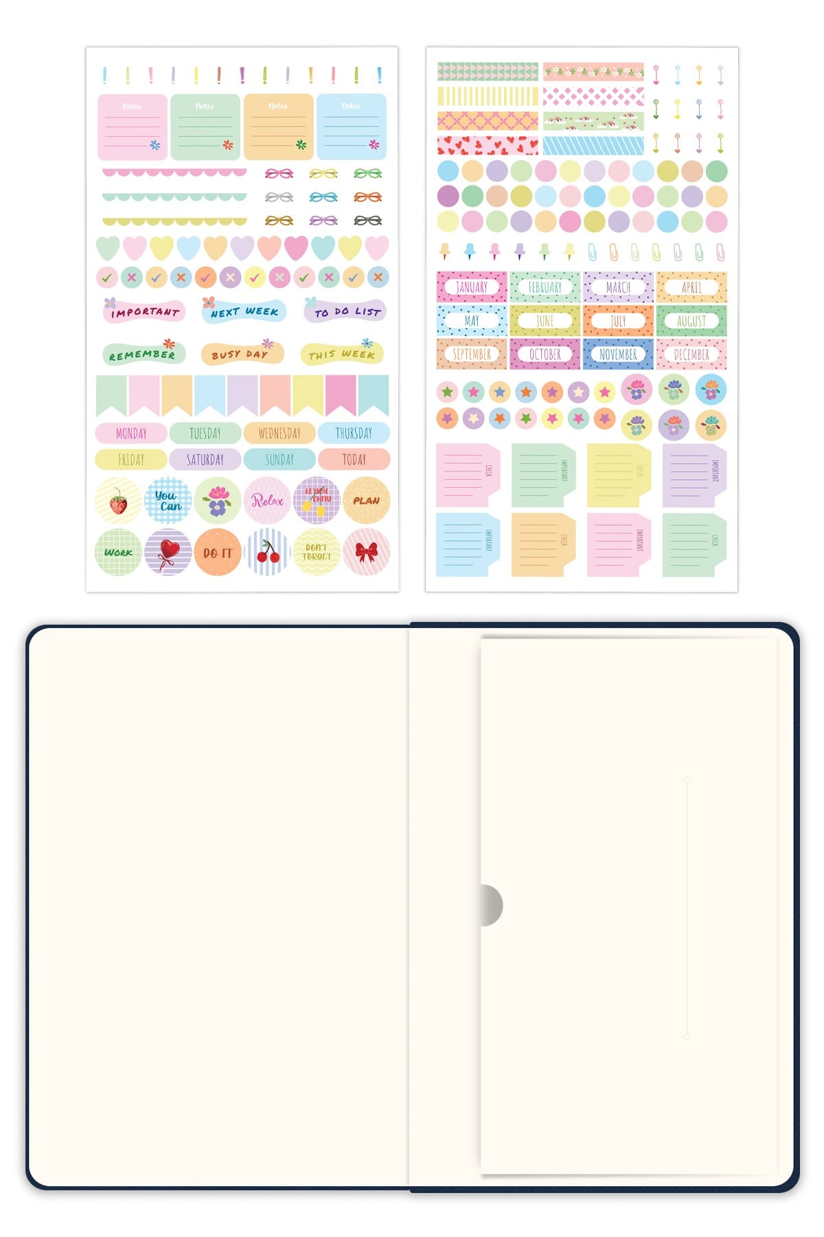 Matt Notebook 2026-2027 A5 Keten Akademik Ajanda 15x21 cm - 17 Aylık Lacivert