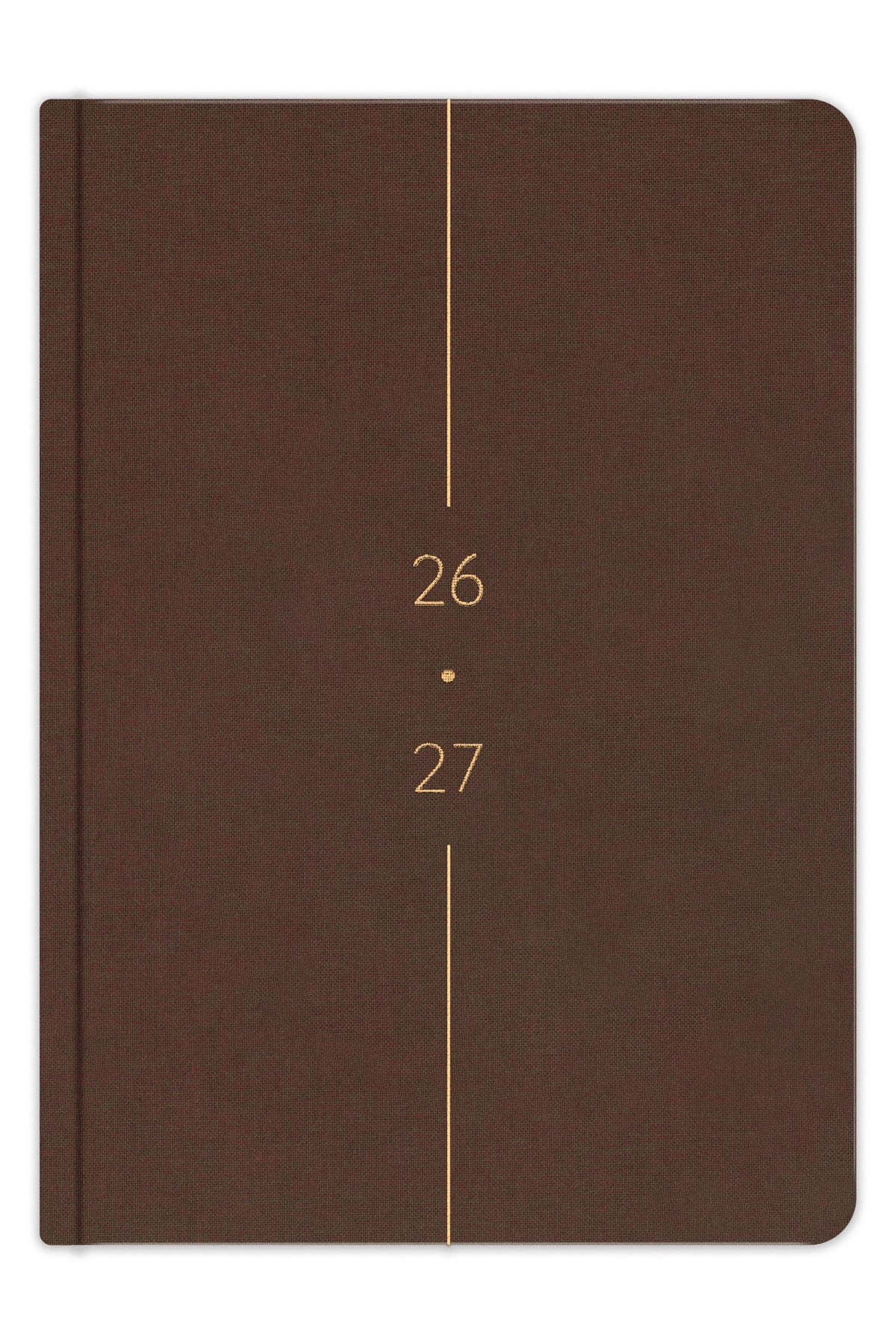 Matt Notebook 2026-2027 A5 Keten Akademik Ajanda 15x21 cm - 17 Aylık Kahverengi